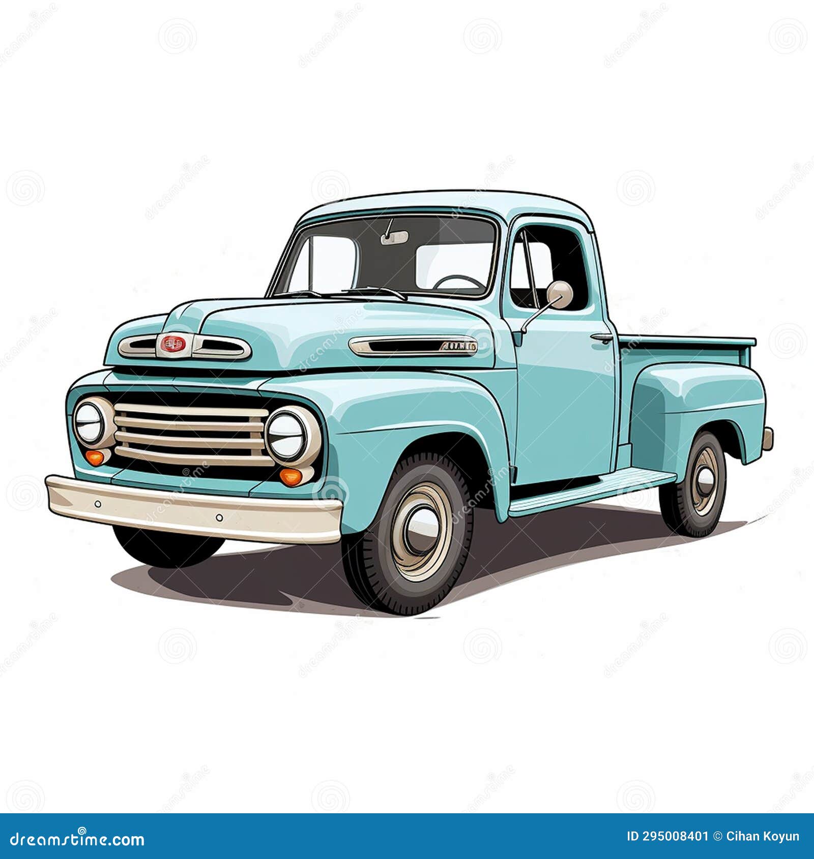 Vintage Pickup Truck a Piece of History Stock Illustration
