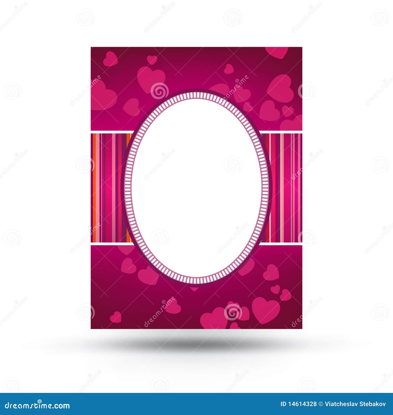Vintage Pink Background with Hearts Stock Vector Illustration of