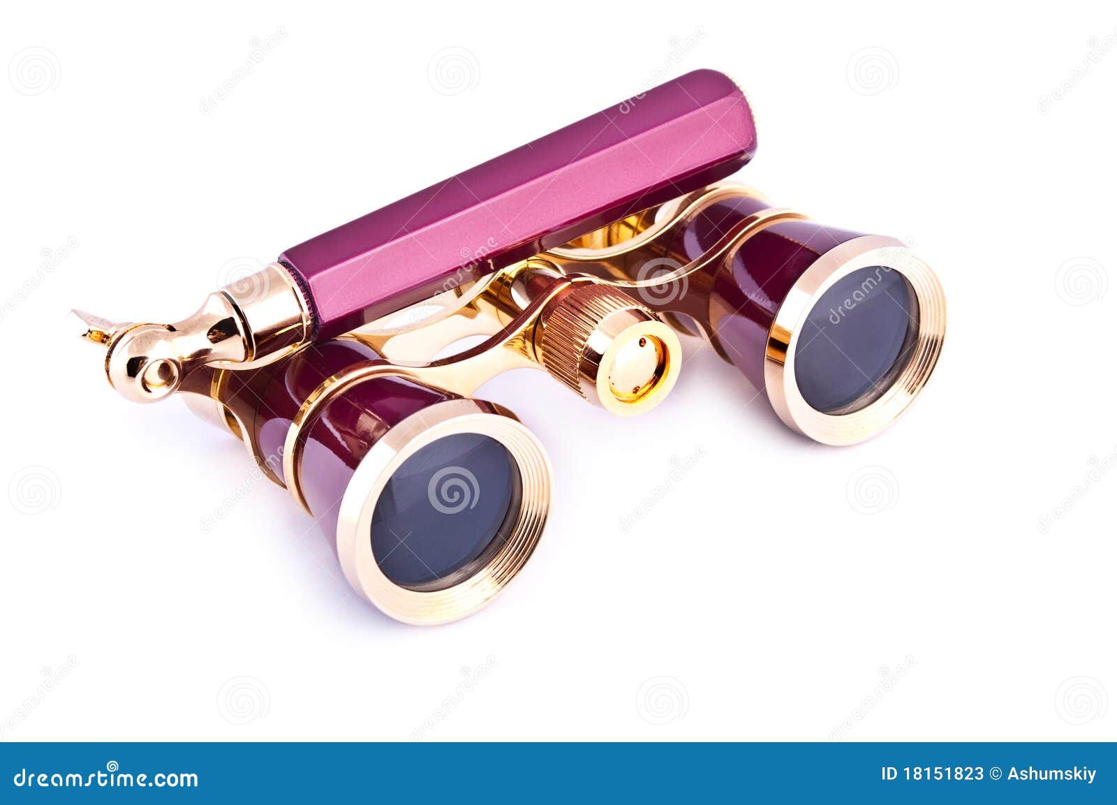Vintage Pink and Golden Opera Glasses Stock Image Image of antique