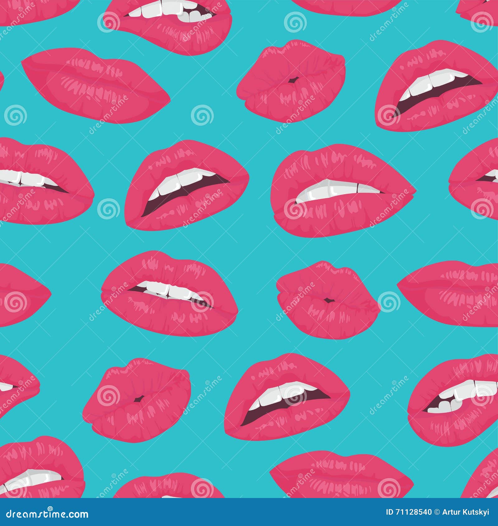 Blue Kiss Lips Lip Print RoyaltyFree Stock Photography CartoonDealer