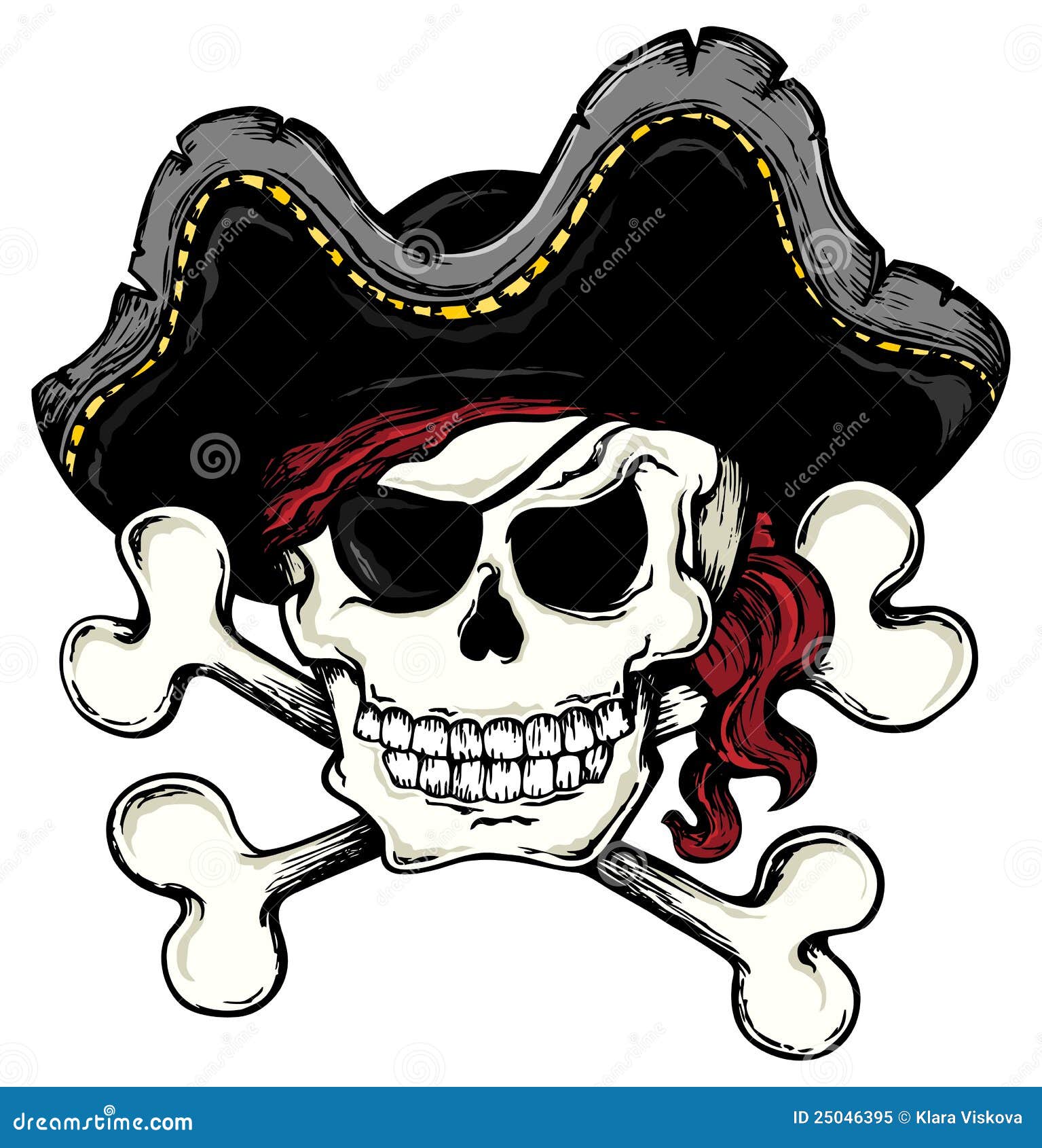 Vintage Pirate Skull Theme 1 Royalty Free Stock Photo - Image: 25046395