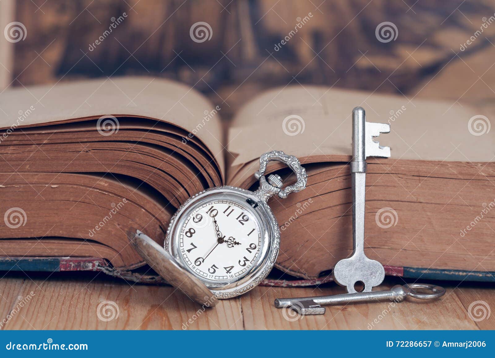 Vintage Pocket Watch on Books. Stock Image Image of gold, luxury