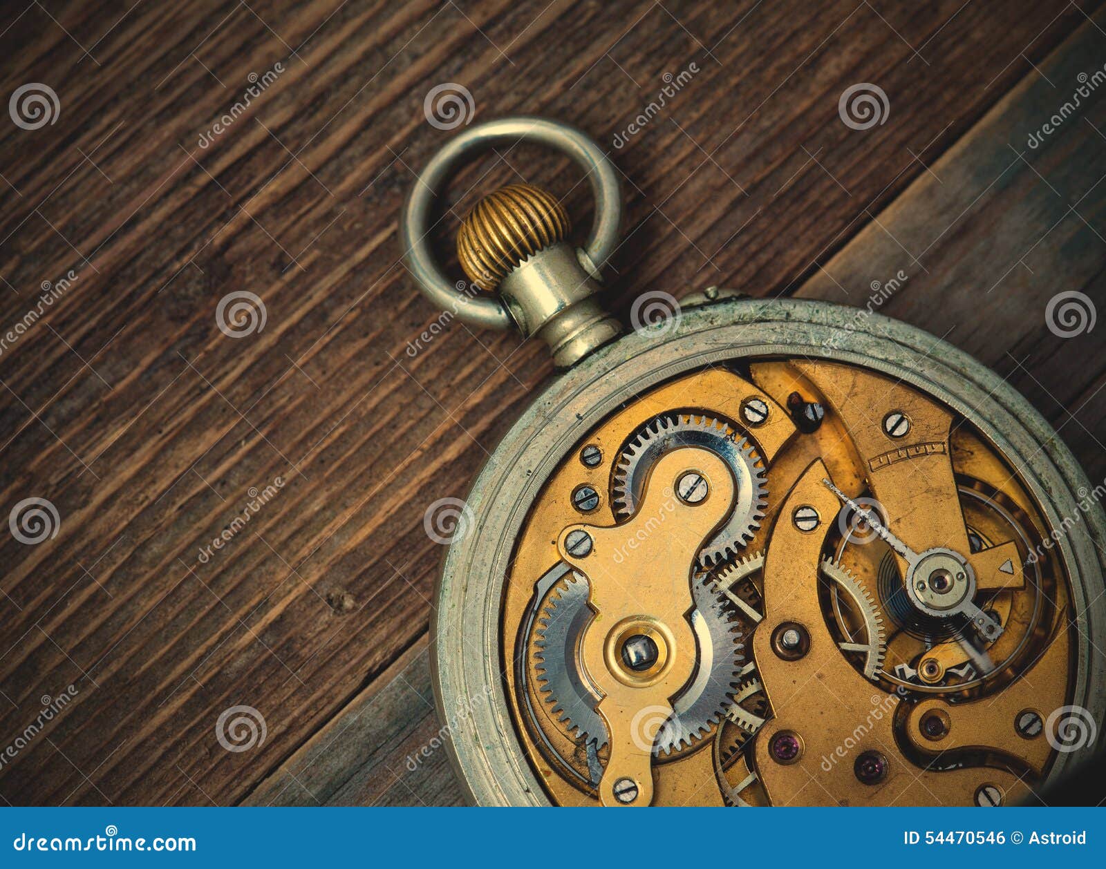 Vintage Pocket Watches. Back Side Stock Photo Image of single