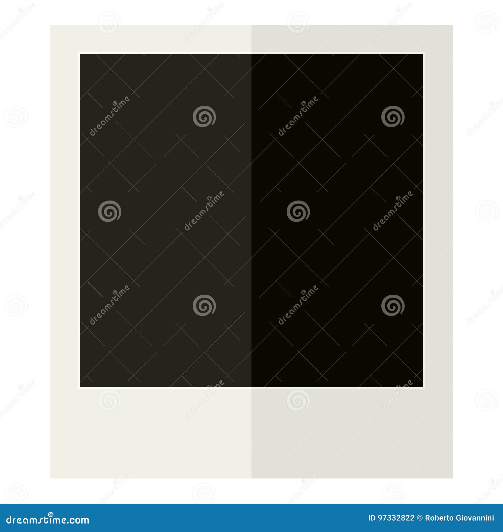 Vintage Polaroid Flat Icon Isolated on White Stock Vector