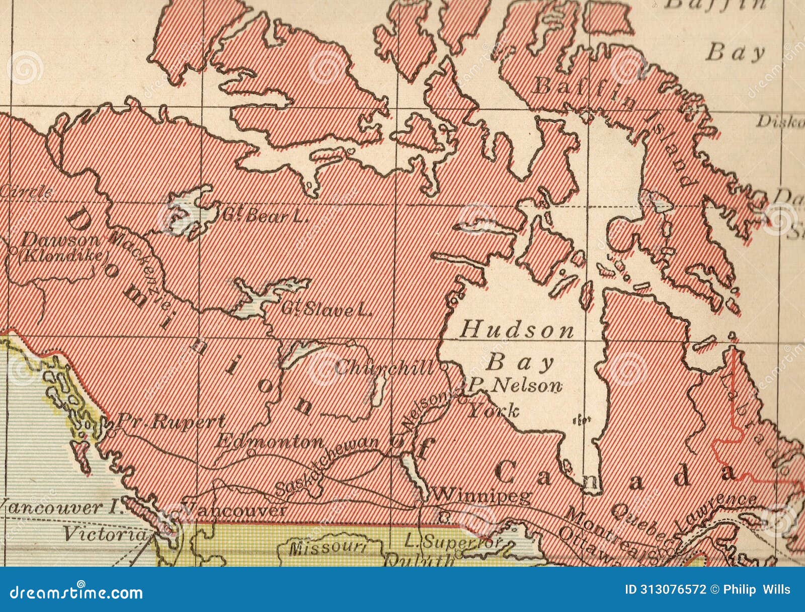 a-vintage-political-map-of-canada-in-sepia-stock-illustration