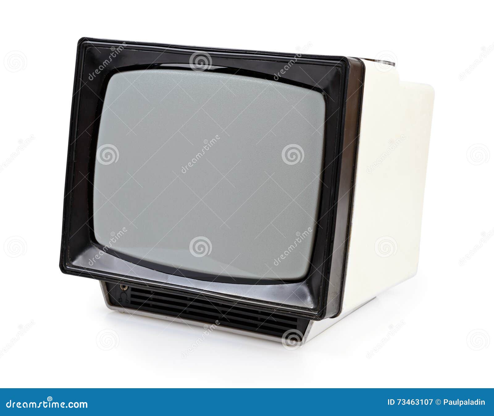 Vintage portable TV set stock image. Image of screen 73463107