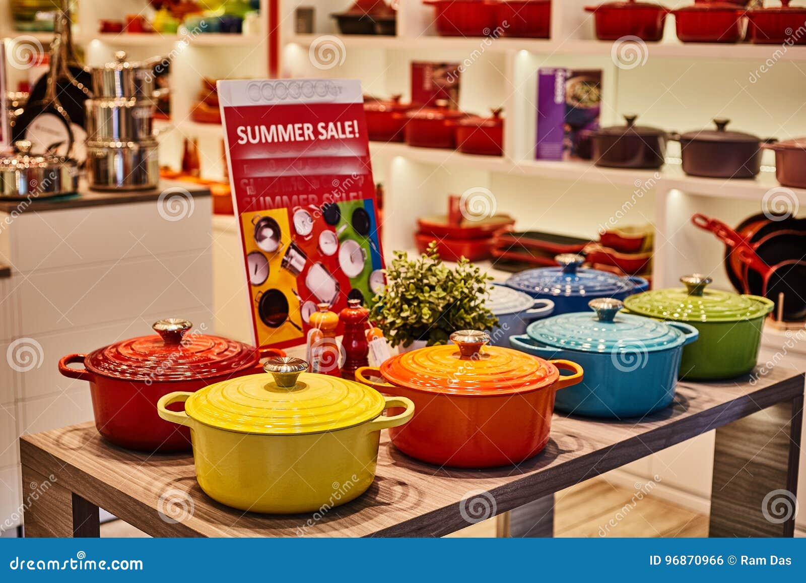 Vintage pots for sale stock photo. Image of famous, household 96870966