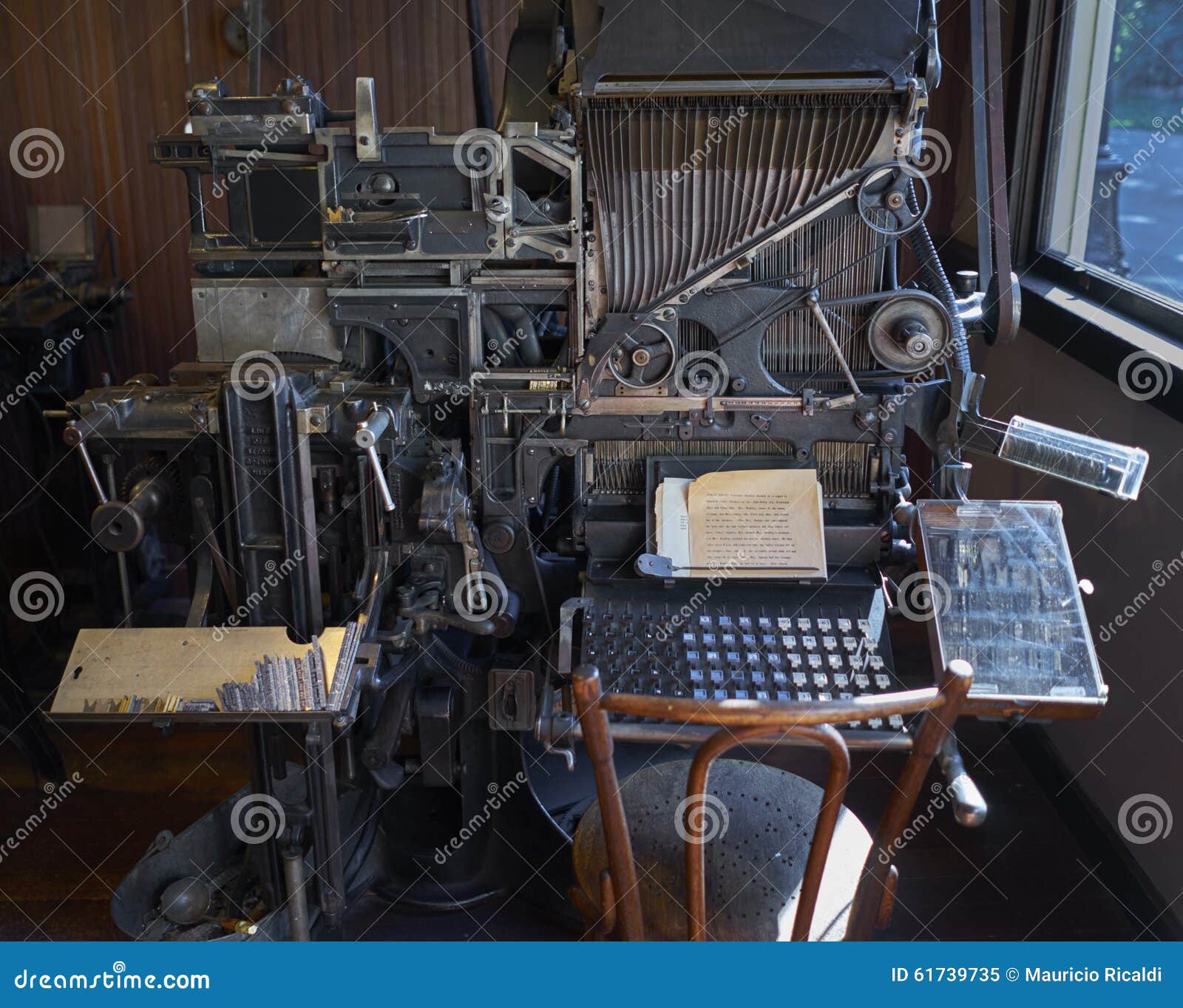 Vintage print machine from stock image. Image of equipment 61739735