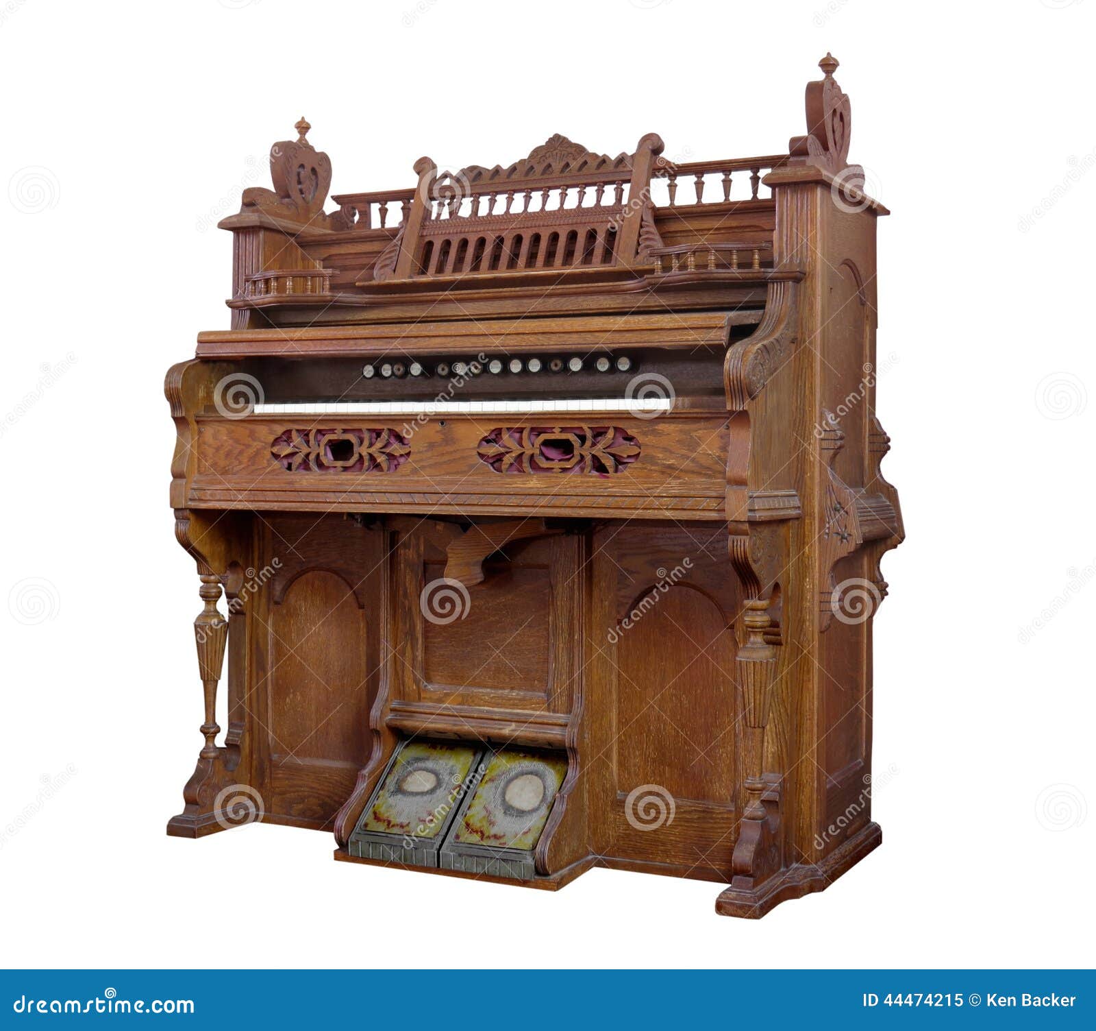 Vintage Pump Organ Isolated Stock Image Image Of Instrument