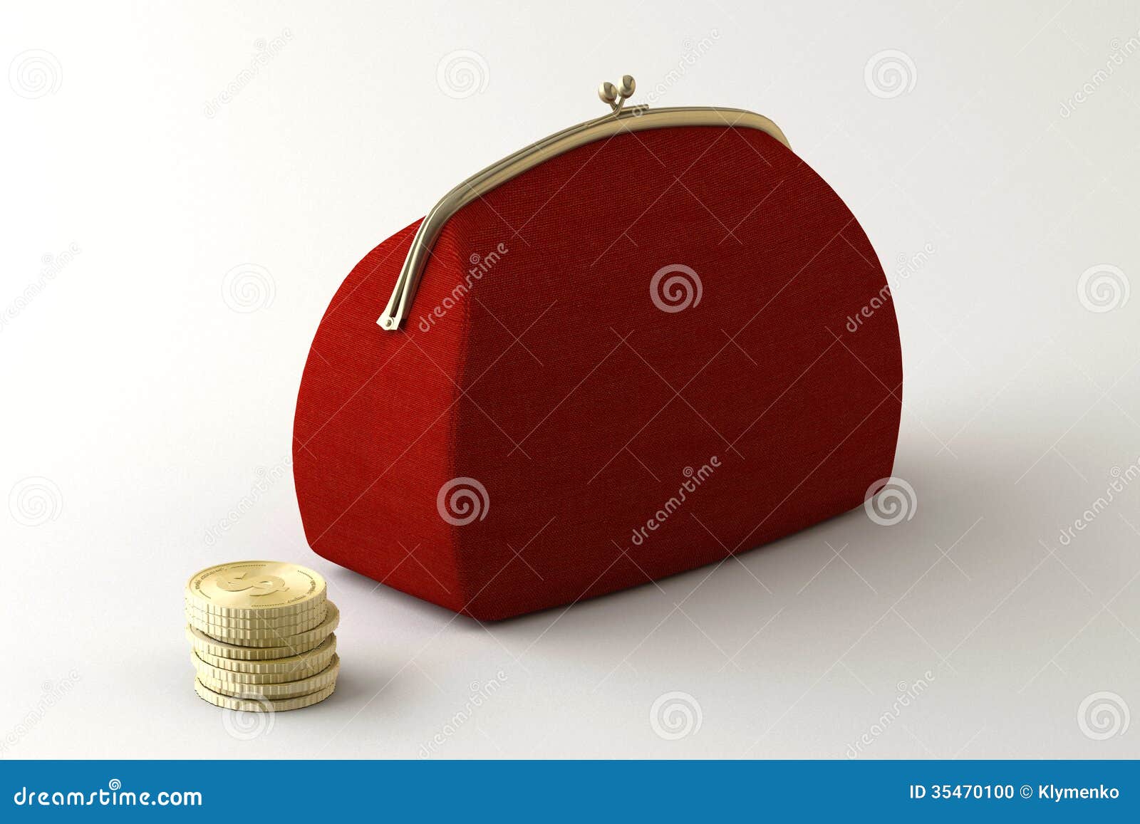 Vintage Purse. Vector Drawing 75120920