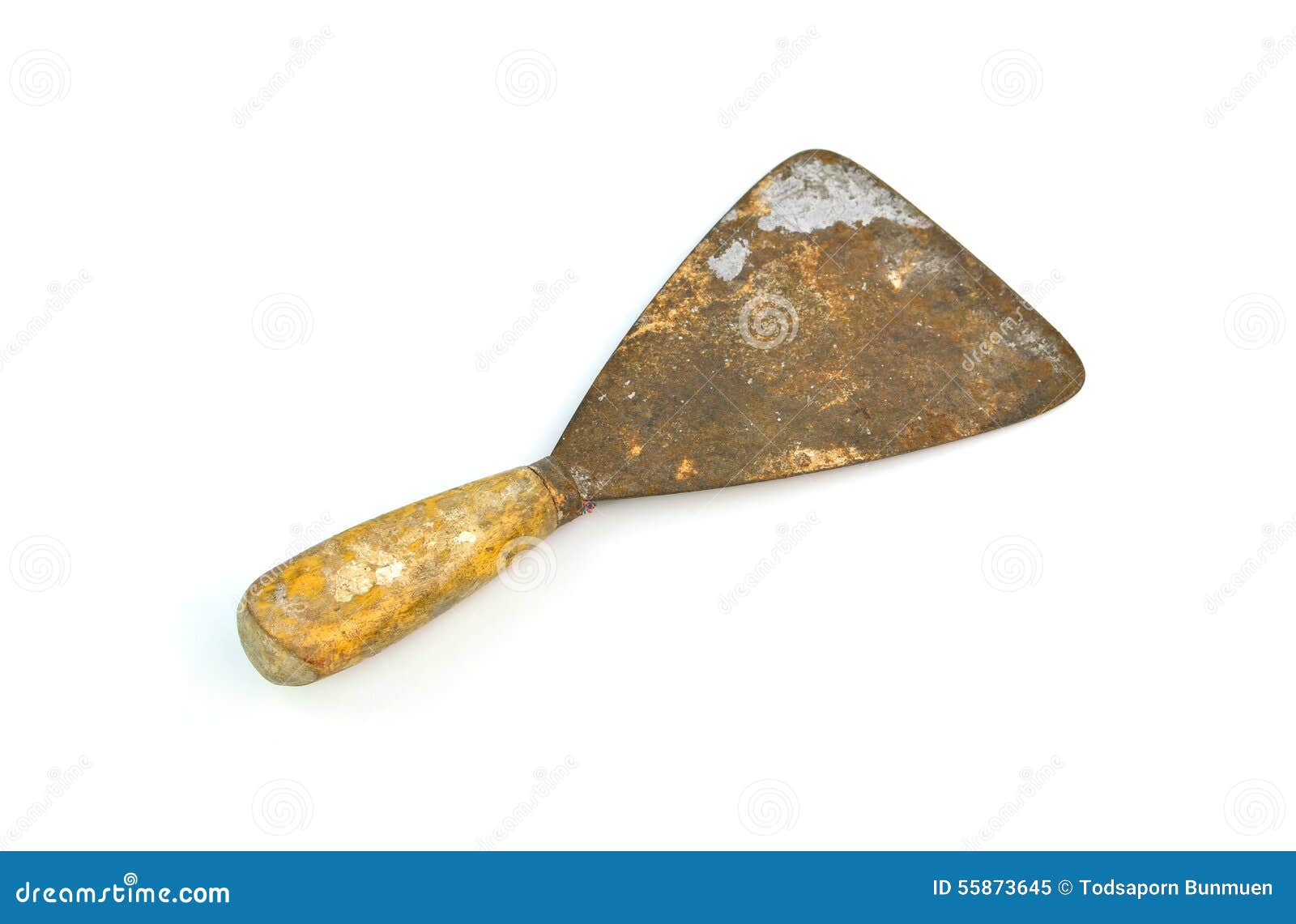 Vintage Putty Knife Isolated on White Stock Image Image of steel