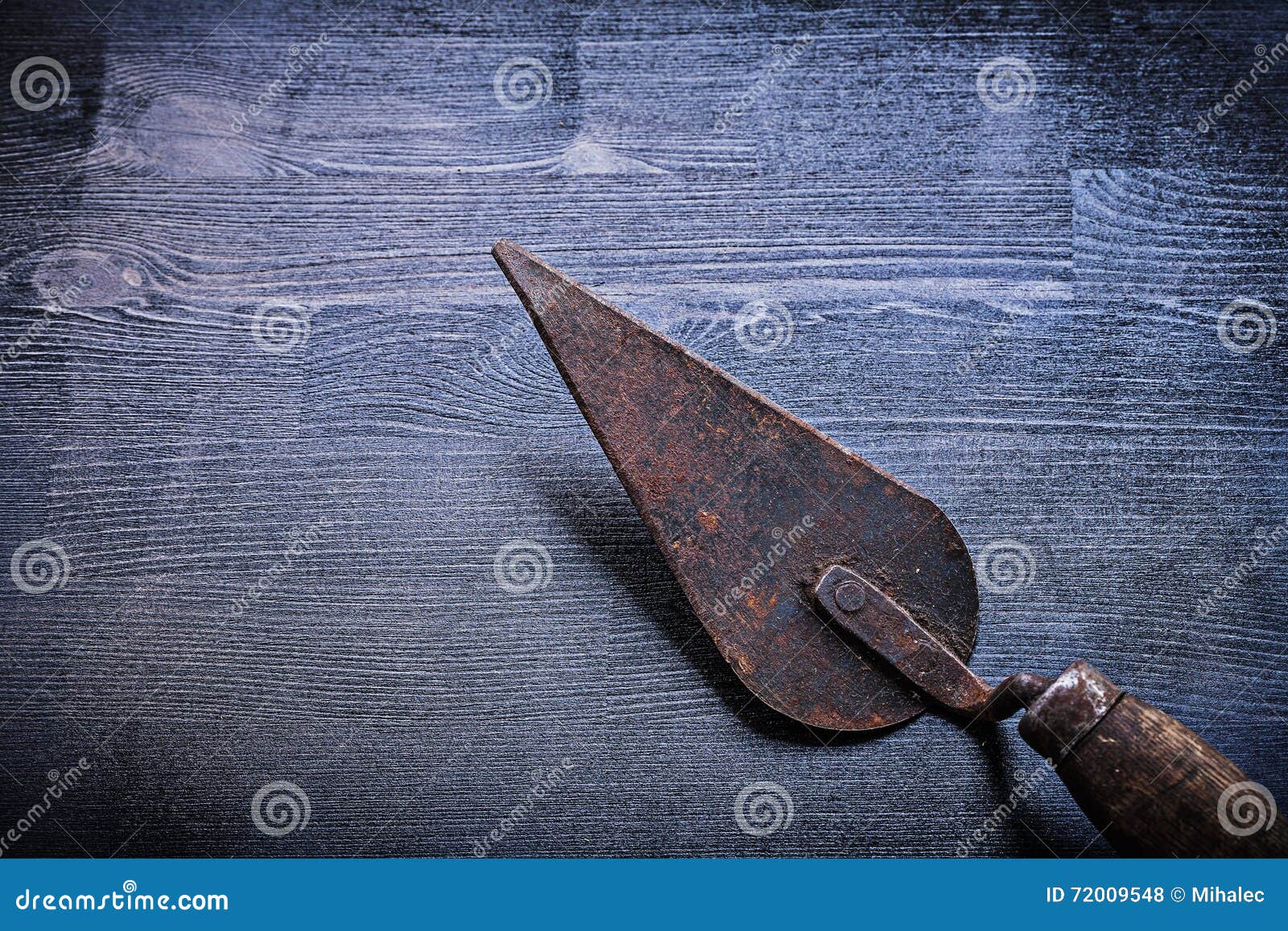 Vintage Putty Knife on Wood Board Stock Photo Image of timber