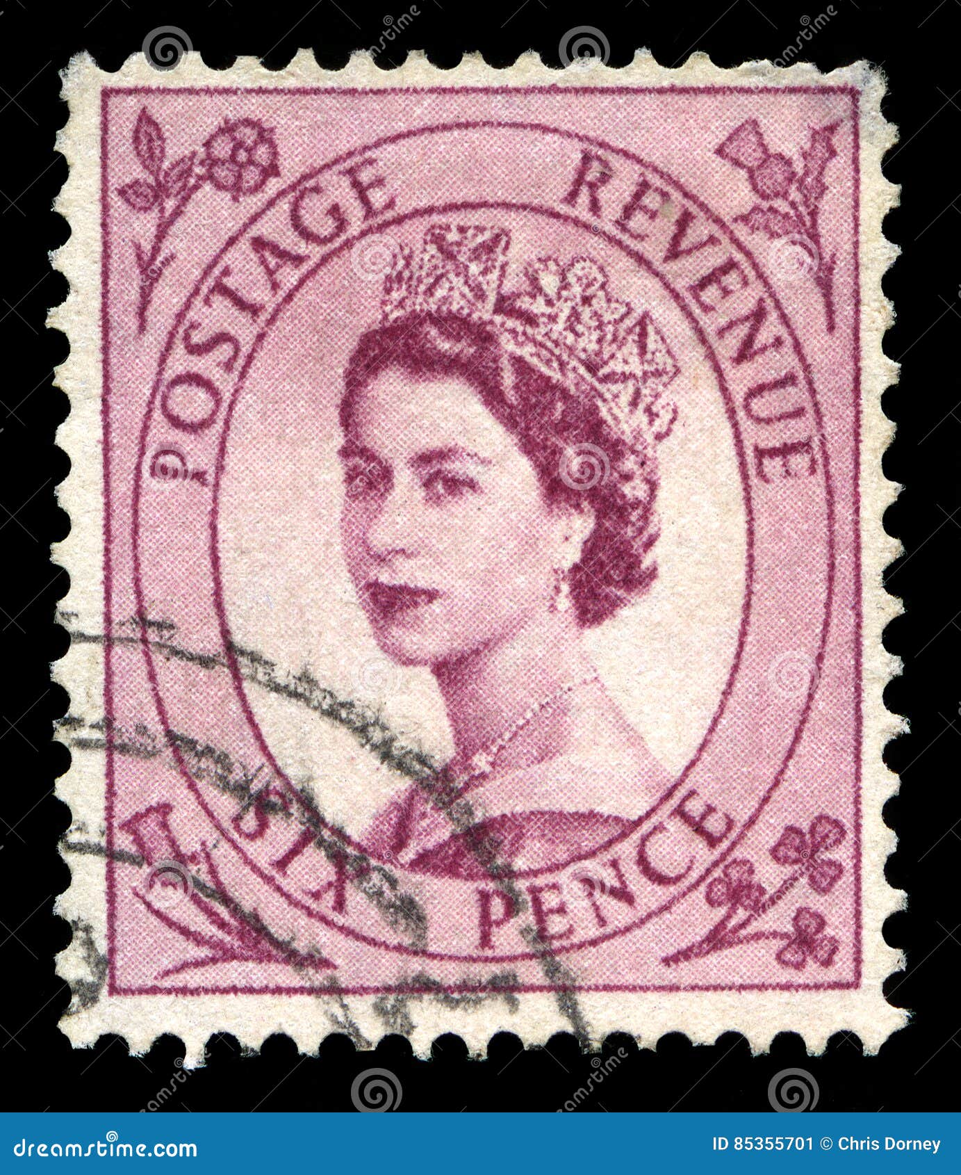 Vintage Queen Elizabeth II Postage Stamp Editorial Photo - Image of