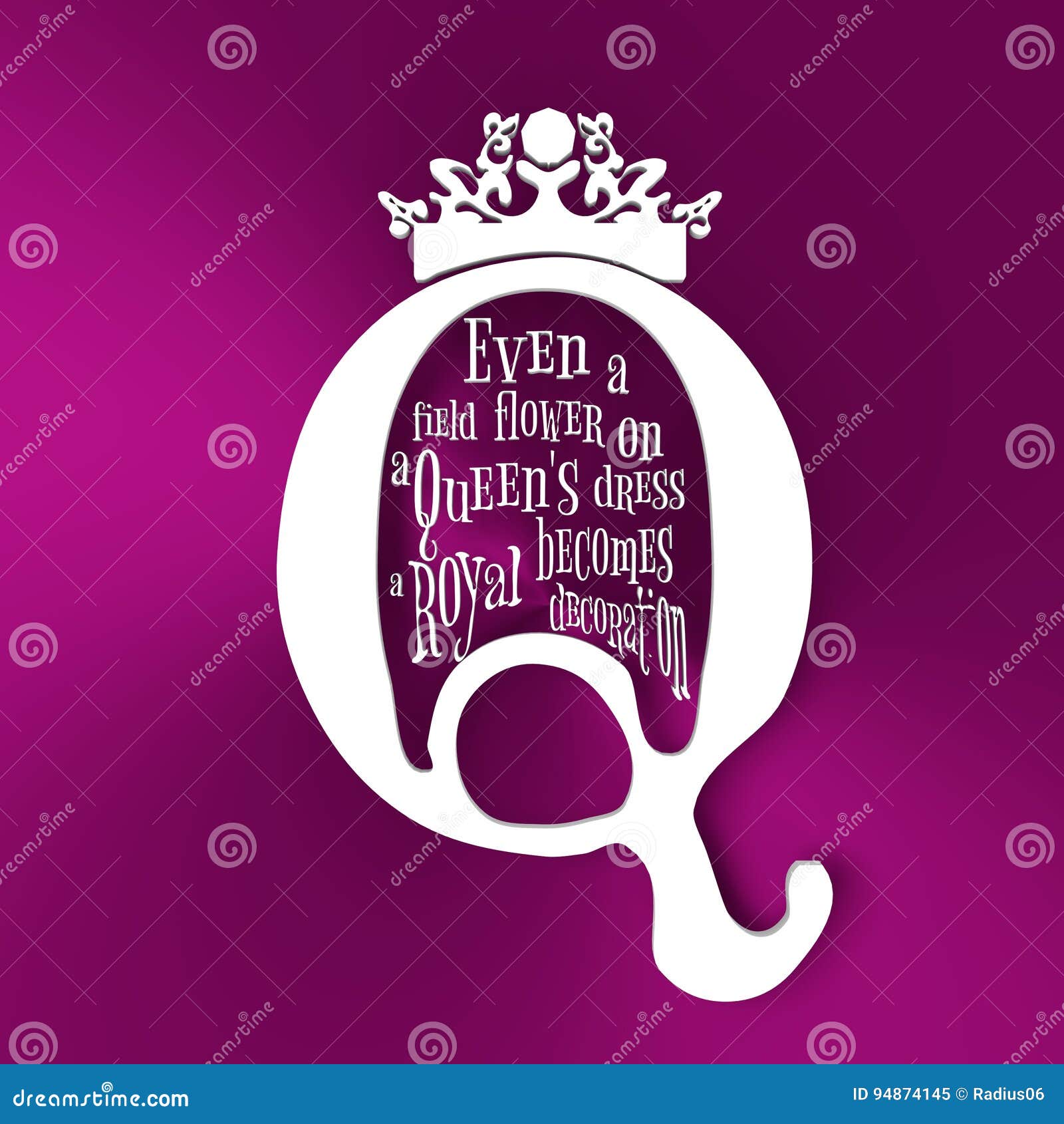 Silhouette. - Vintage speech, Motivation Illustration Stock Illustration Queen Quote 94874145 of antique: