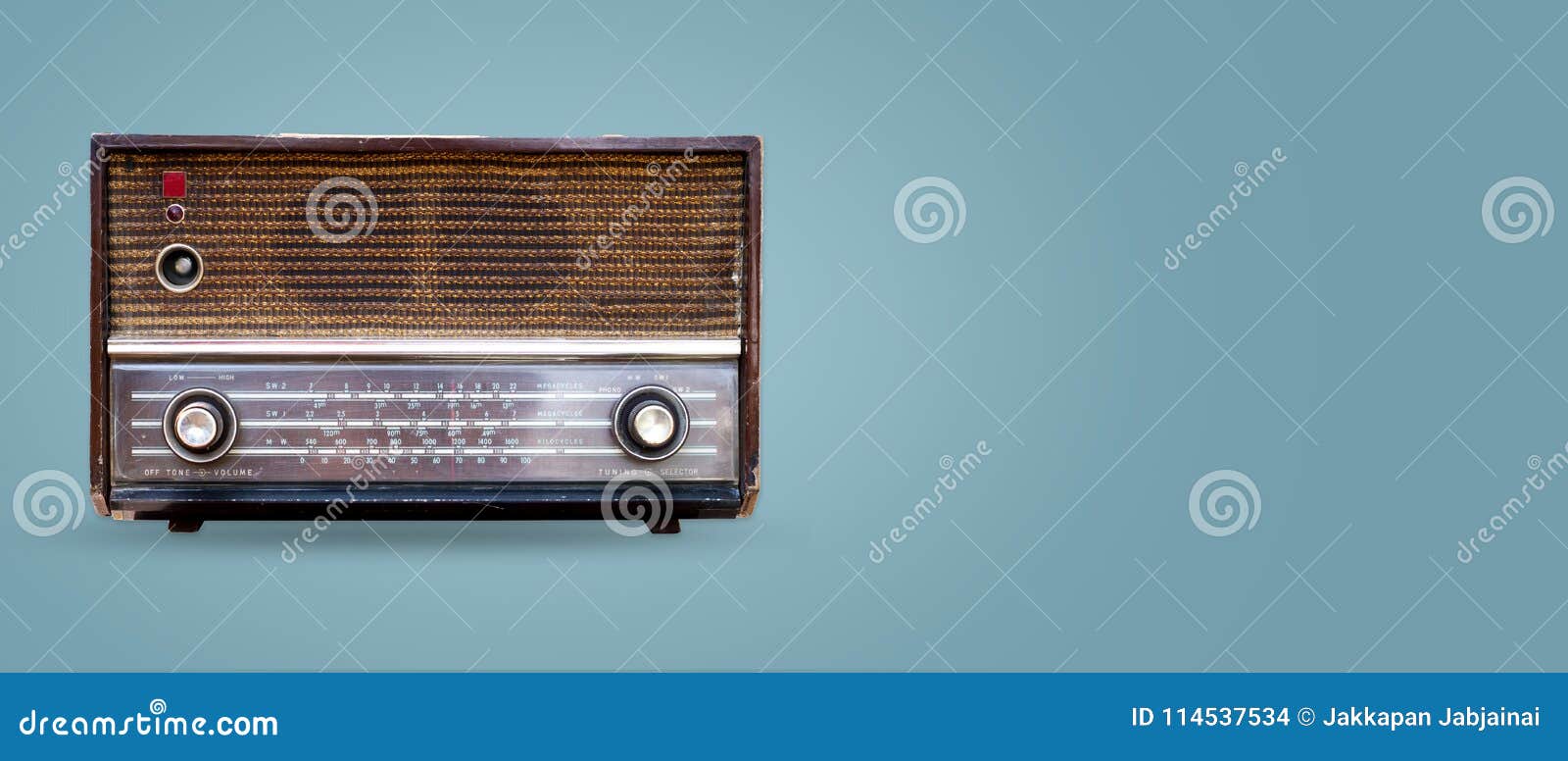 Download Vintage Radio On Color Background Stock Photo Image Of Audio Blaster 114537534