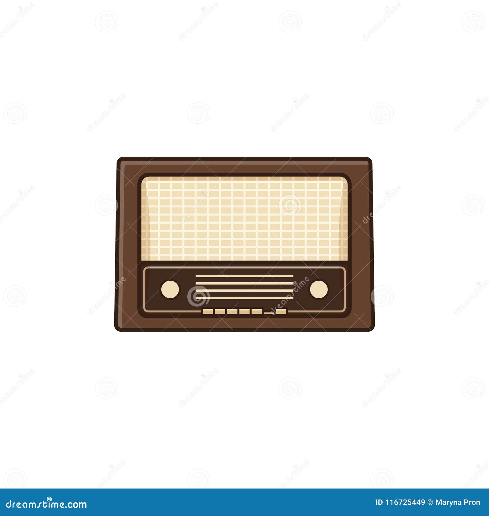 Old radio vintage retro symbol Royalty Free Vector Image