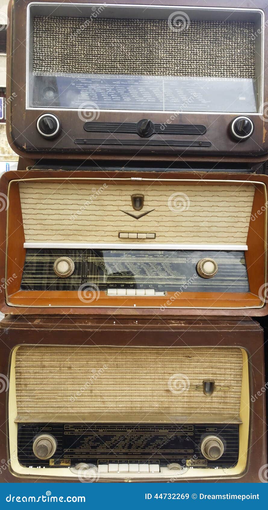 Vintage Radio Receivers, Tuners Stock Image Image of sound
