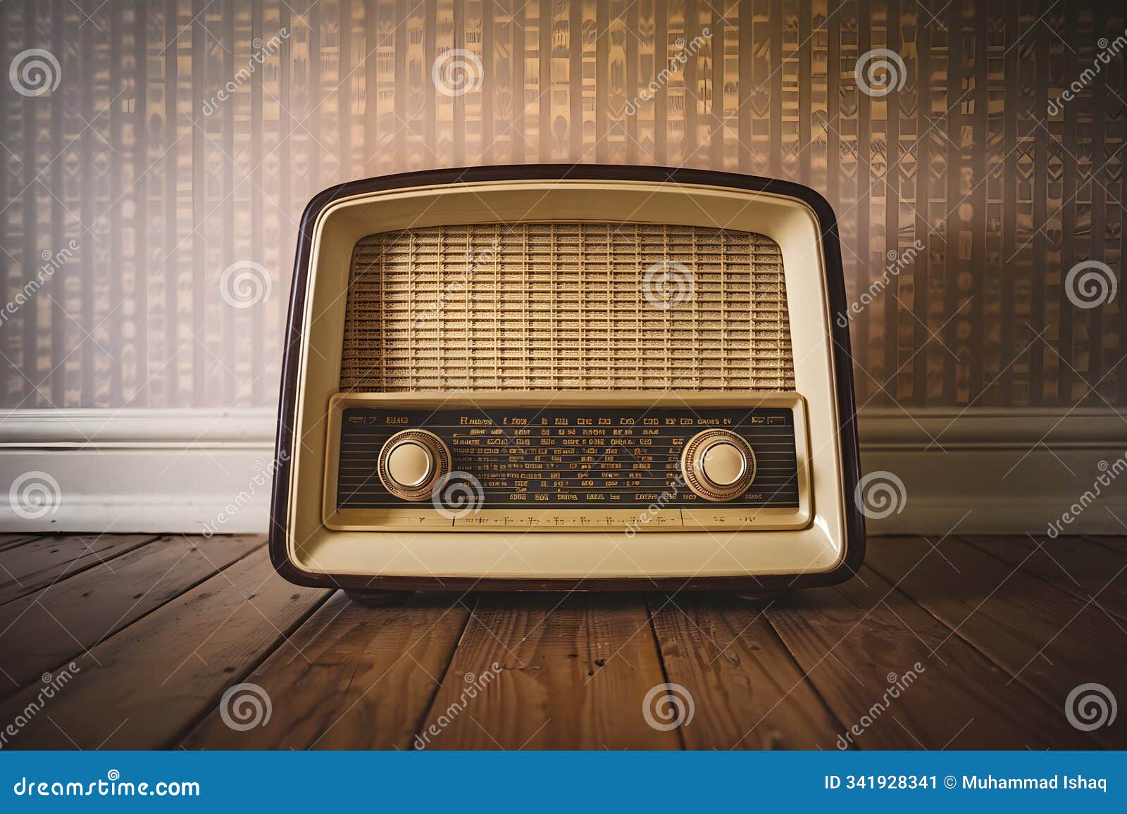 vintage radio rests on wooden floor, evoking nostalgic memories