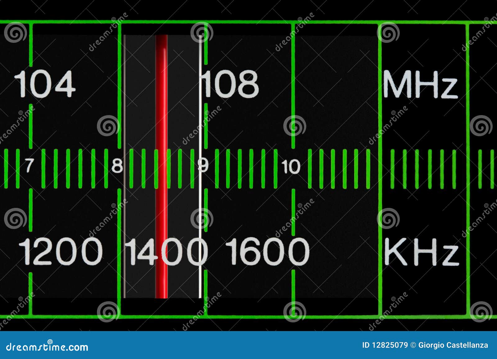 Vintage radio tuner stock image. Image of radio, broadcast 12825079