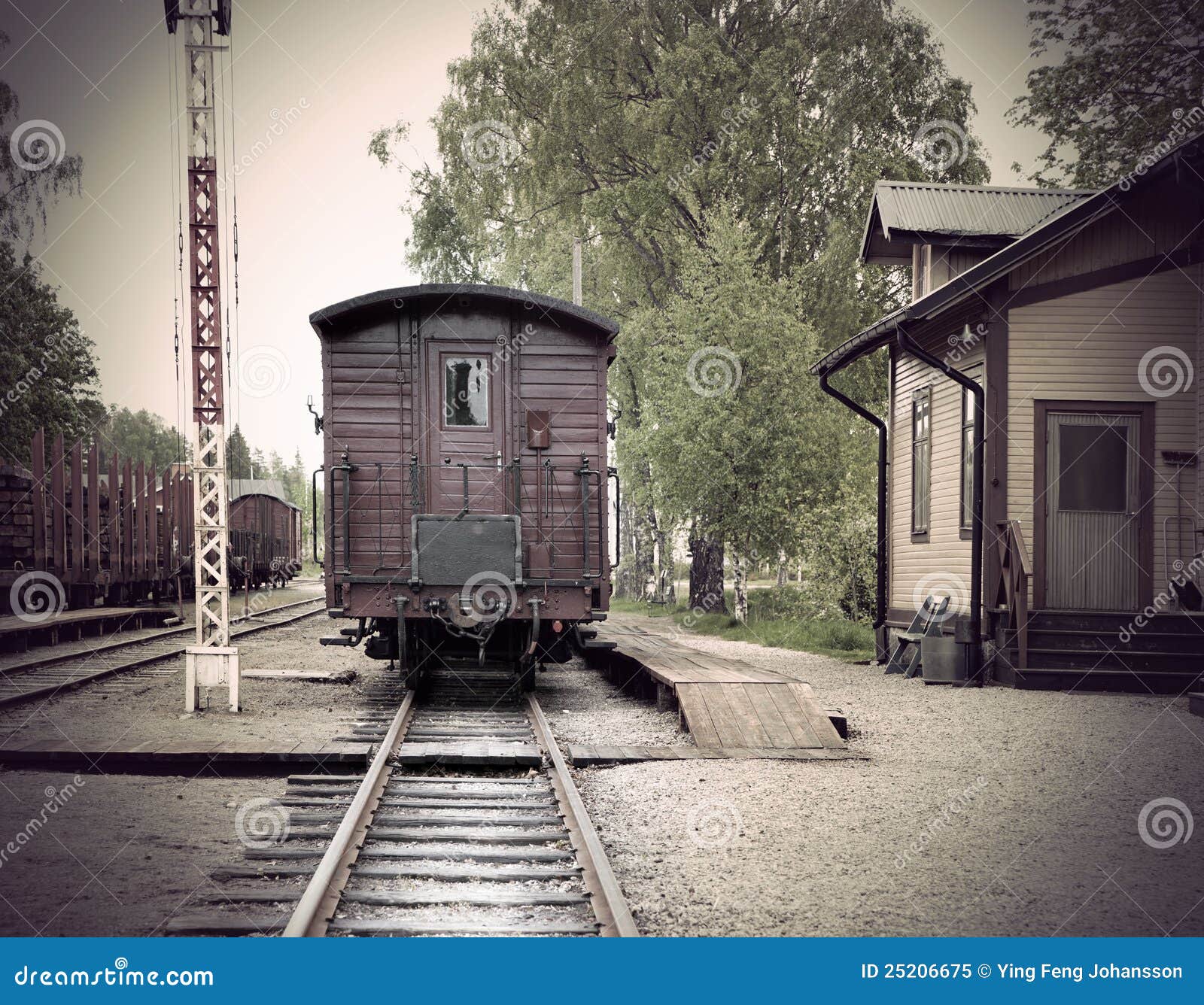 Vintage railway station stock image. Image of rear, station 25206675