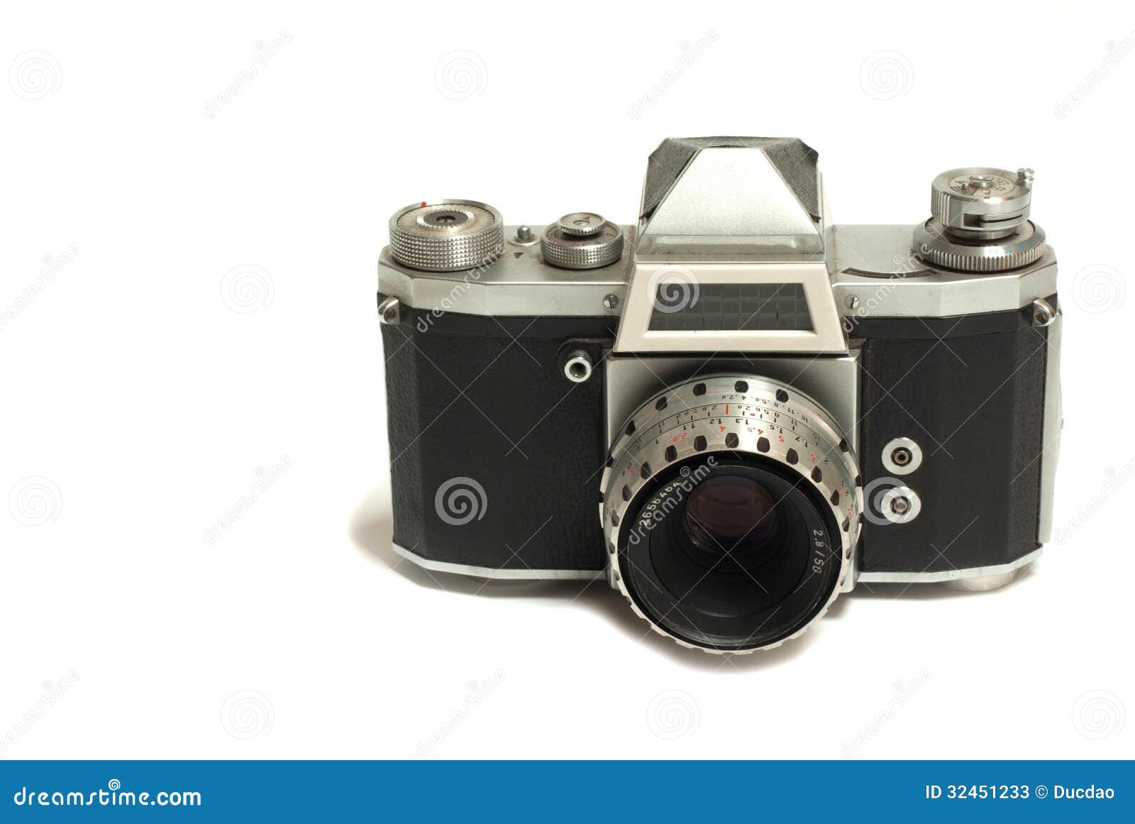 Vintage rangefinder camera stock image. Image of white 32451233