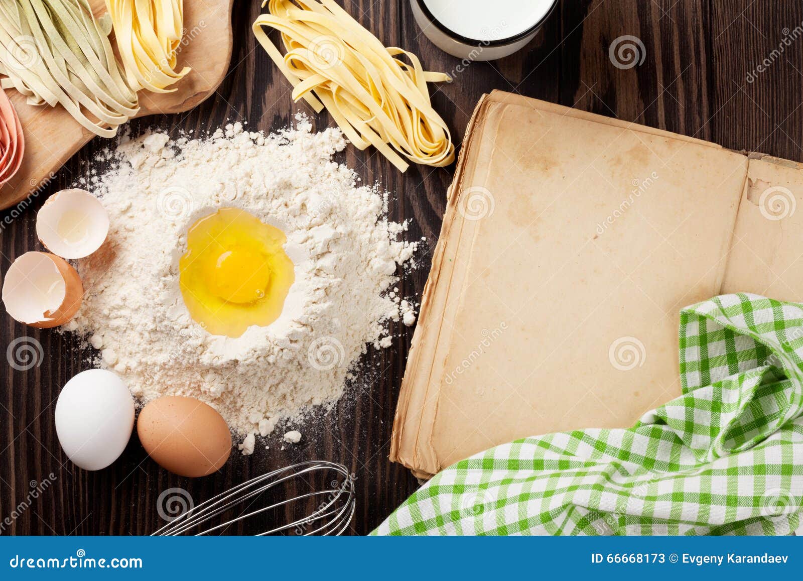 Vintage Recipe Book, Utensils and Ingredients Stock Image - Image of ...