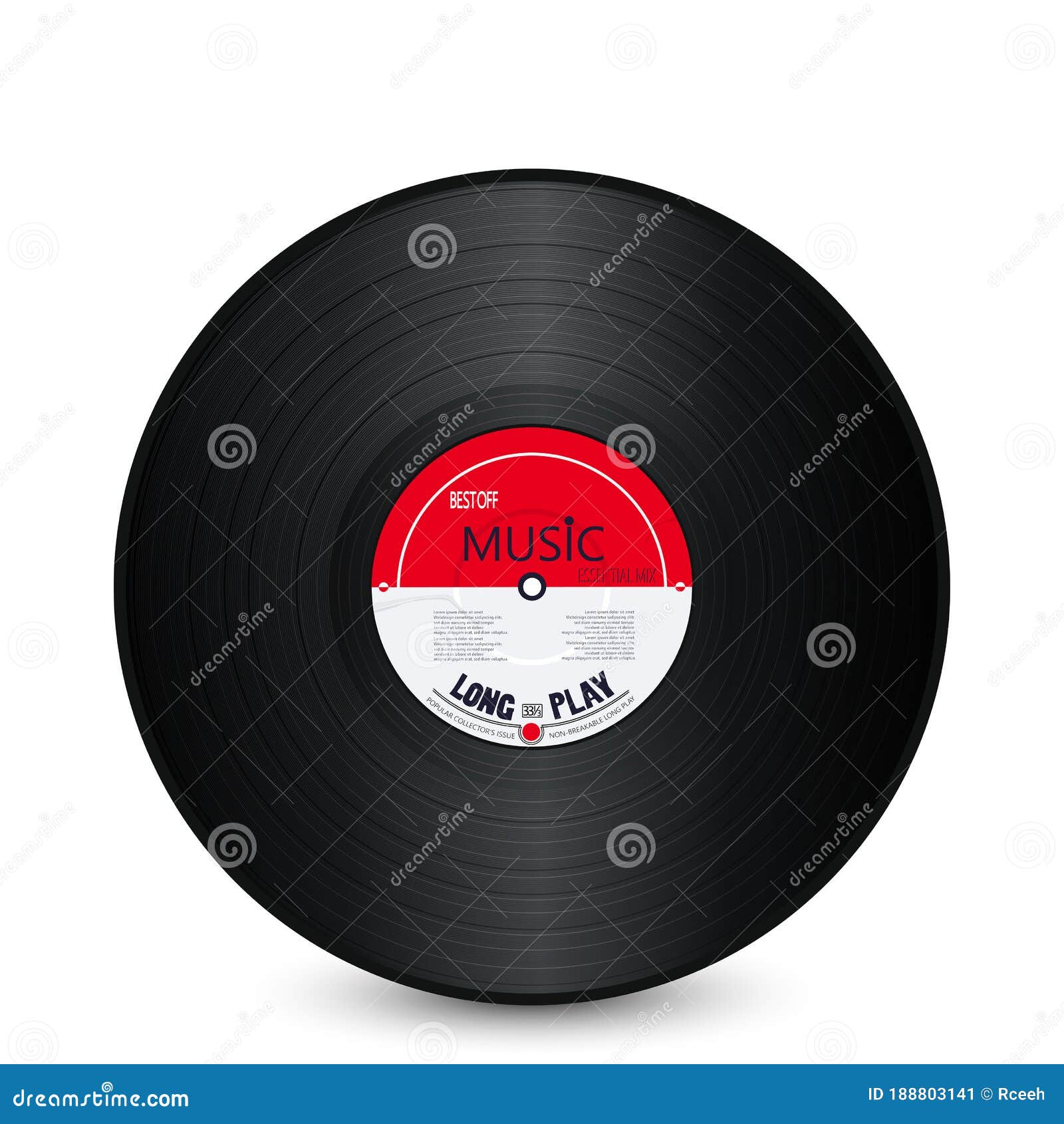 Vintage record template stock vector. Illustration of element - 188803141