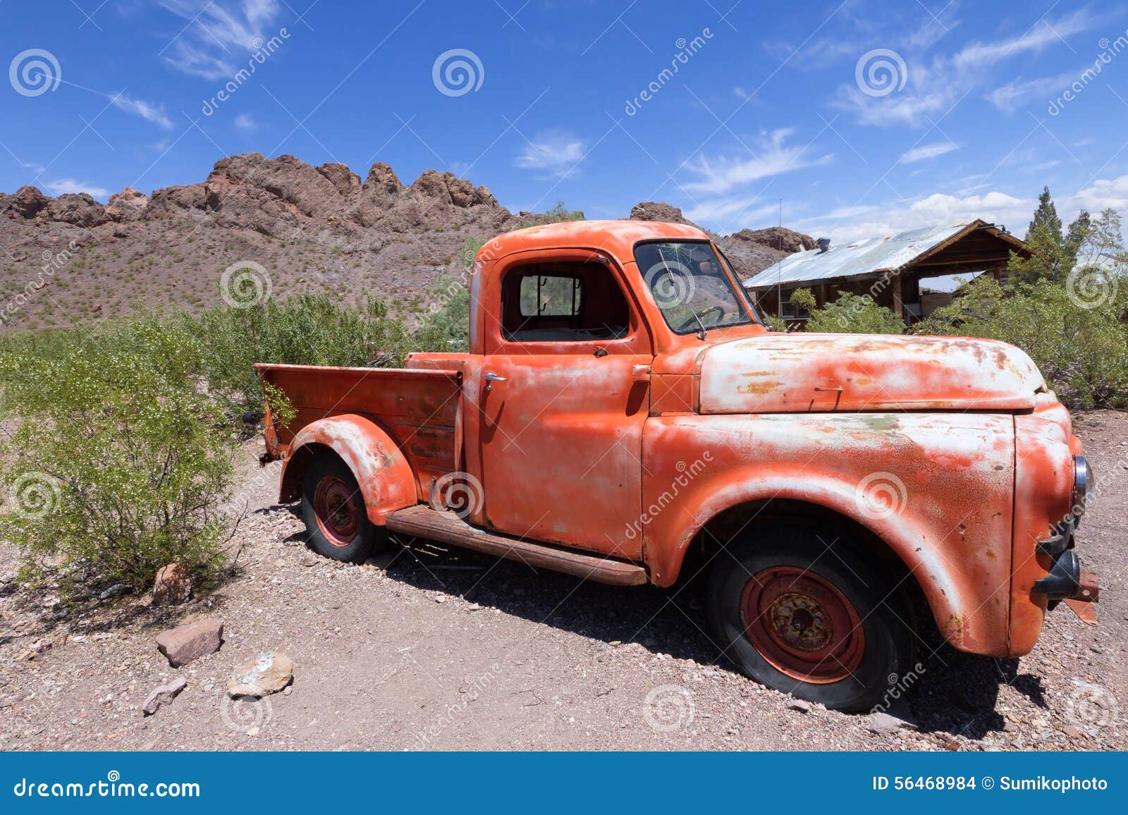 Vintage Red Truck stock photo. Image of antique, transportation 56468984
