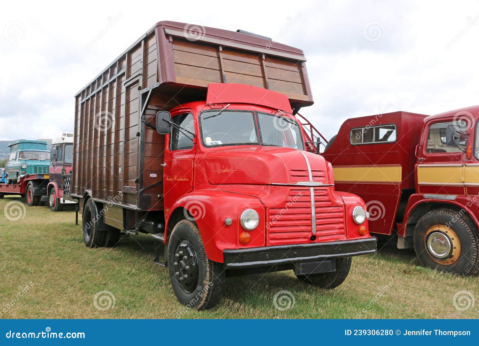 Vintage Red Truck in a Field Editorial Image Image of automobile