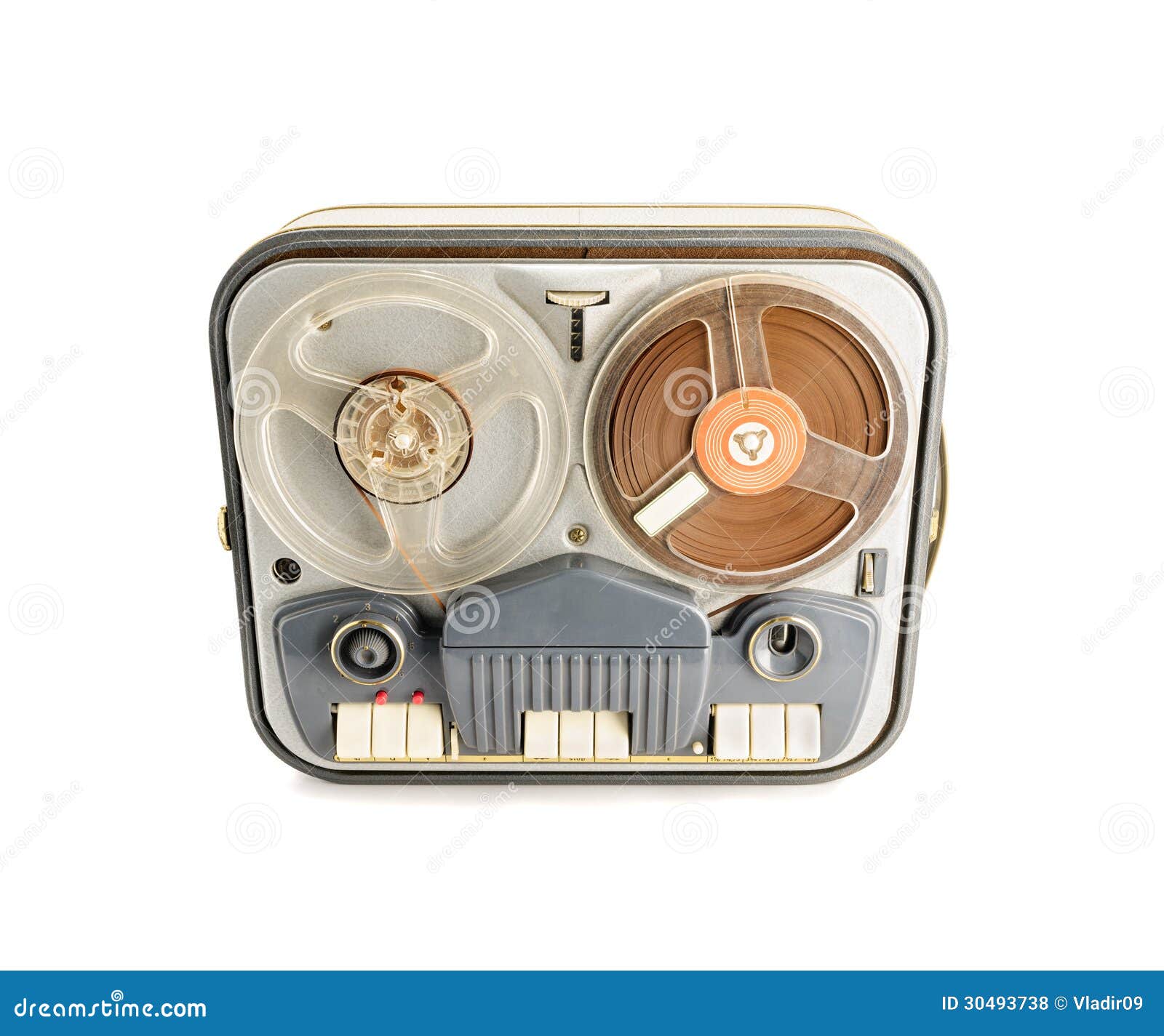 Vintage Reel To Reel Tape Recorder Stock Photo - Image of