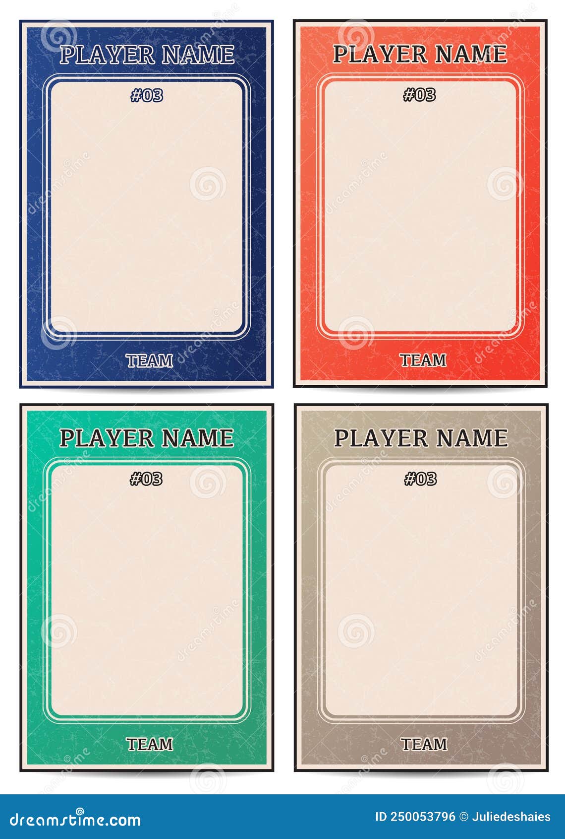 Vintage Retro Baseball Cards Frame Template Stock Vector Illustration Vintage Retro Baseball Cards Frame Template Stock Vector Illustration