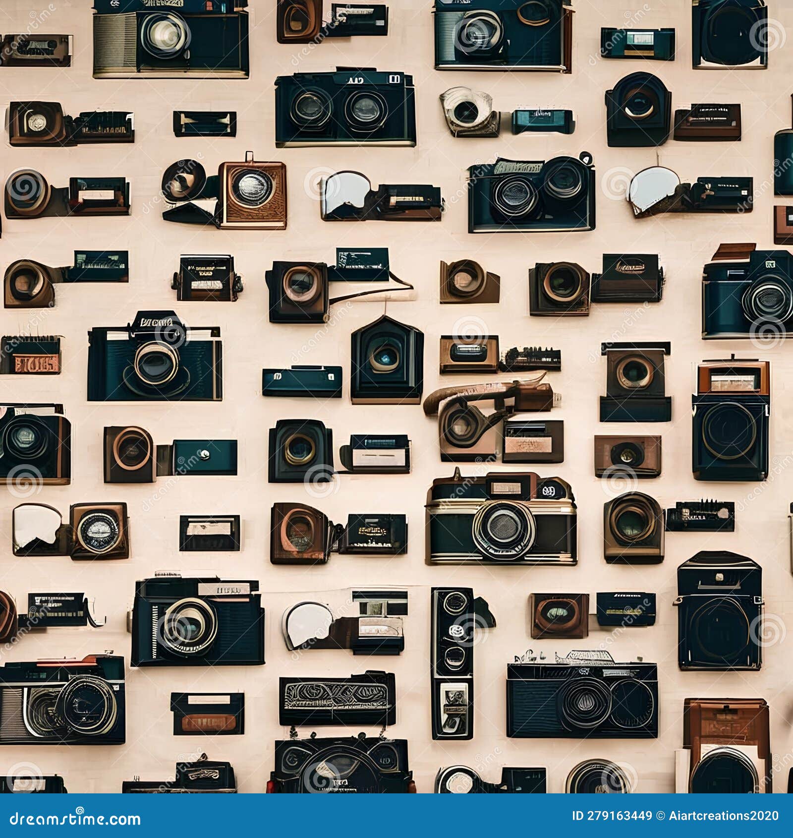 902 vintage retro cameras: a retro and nostalgic background featuring vintage retro cameras in faded and retro colors that evoke