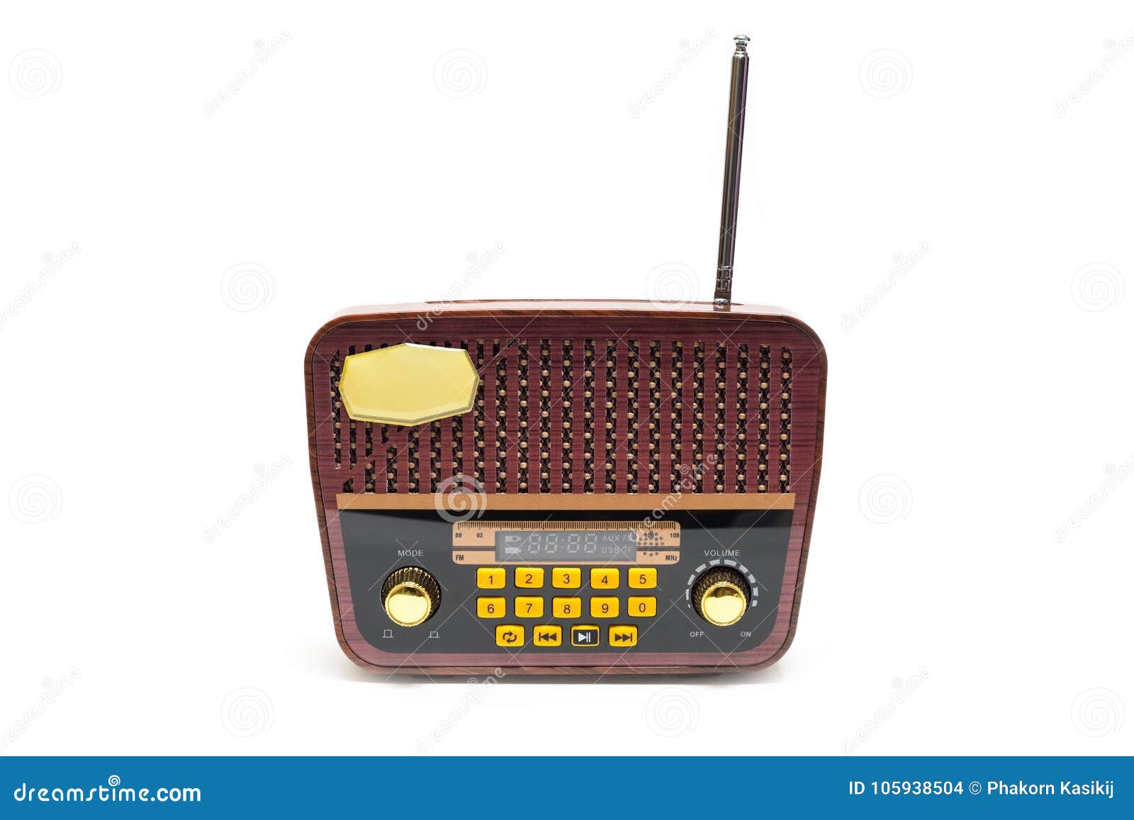 Vintage Retro Look MP3 Player. Stock Photo Image of isolated, music