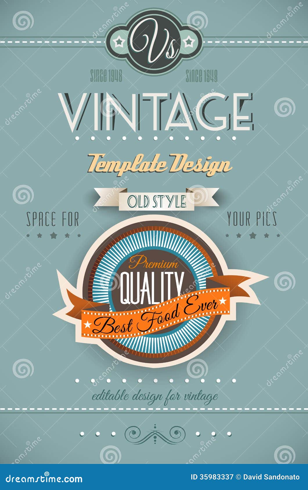 Vintage Retro Page Template for a Variety of Purposes Stock Vector Throughout Retro Flyer Template Free