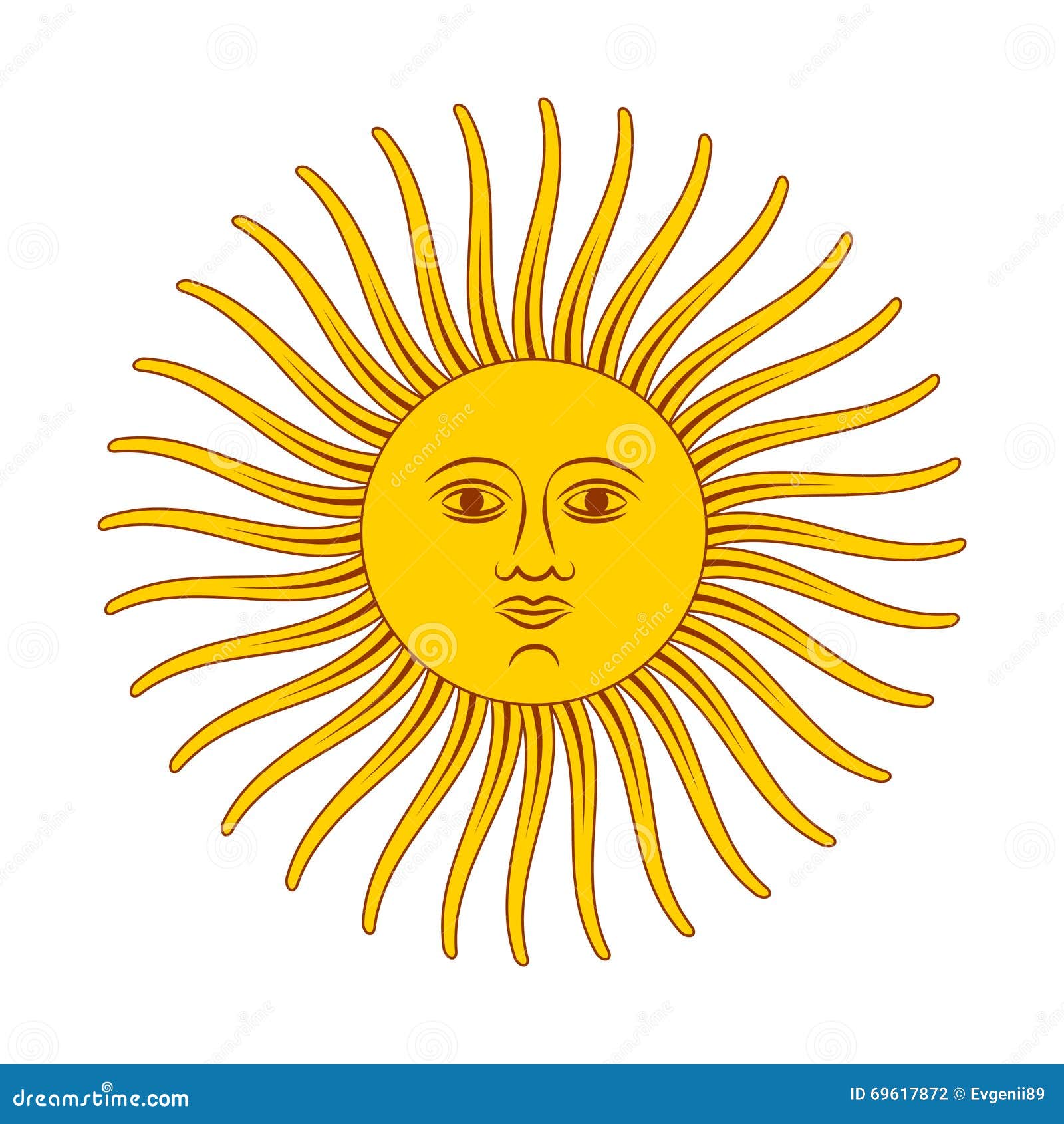 Download Vintage Retro Sun, Bright Color Illustration On White Stock Vector - Illustration of mayo ...