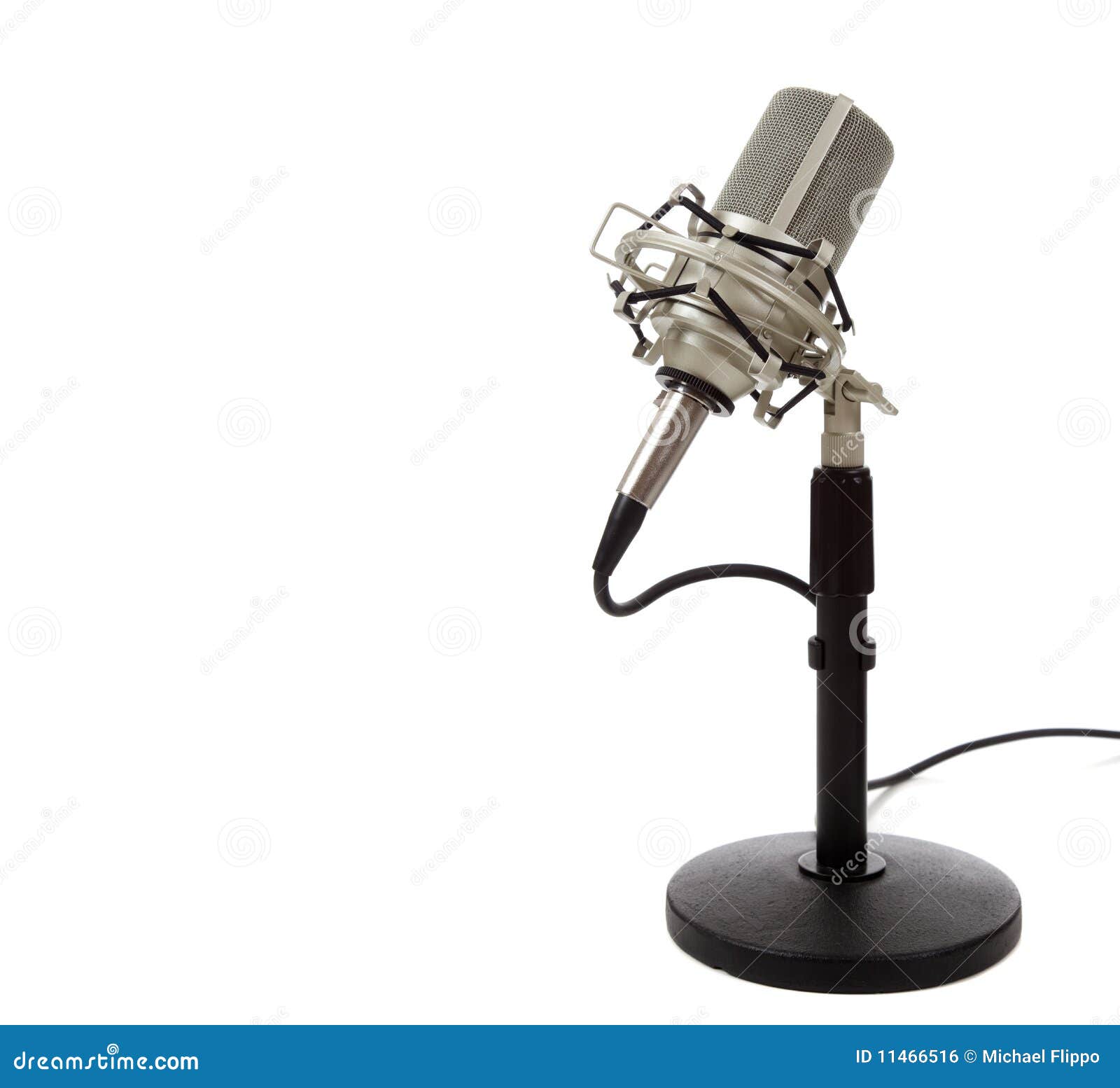 Vintage Ribbon Microphone On A White Background Stock Photo Image of