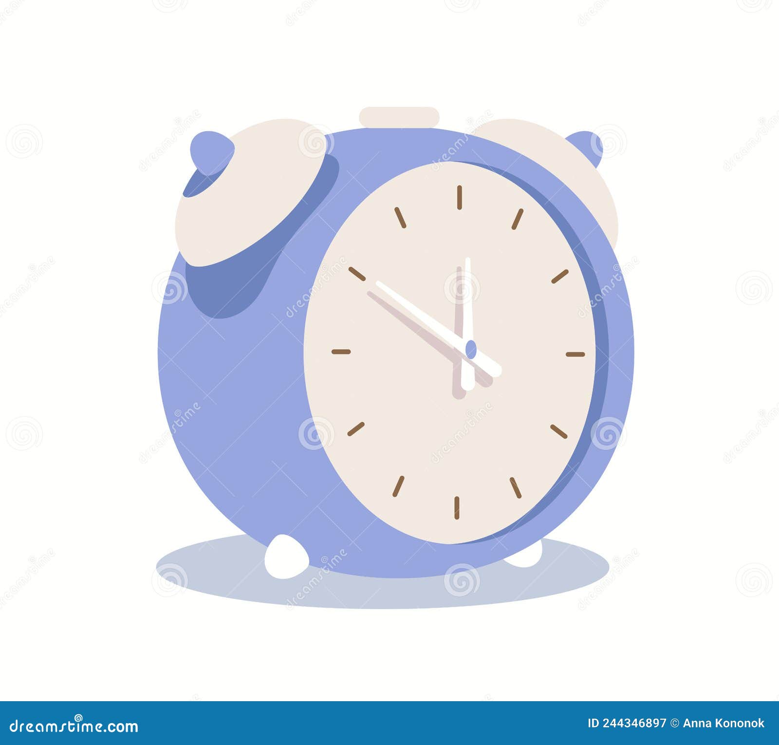 Alarm clock with bells ringing timer Royalty Free Vector