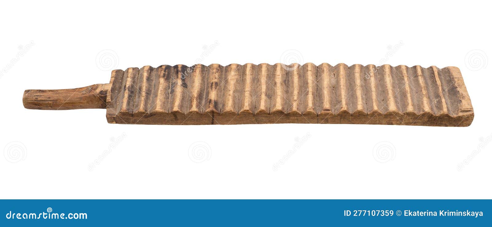vintage rubel wooden board for rolling linen