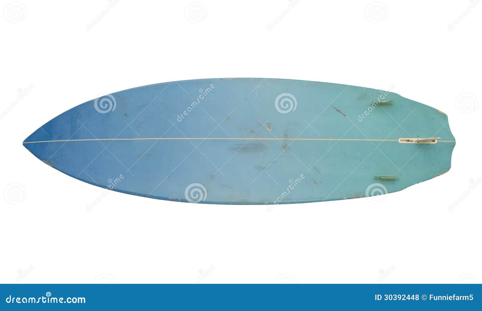 vintage 80's surfboard  on white