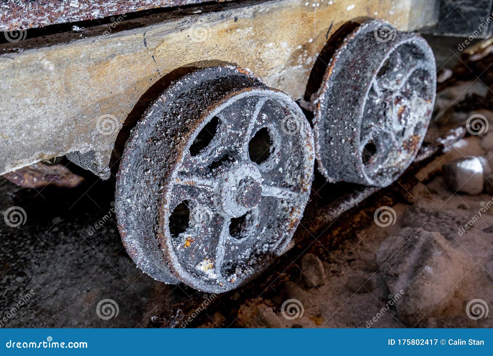 Vintage Salt Mine Equipment Inside the Slanic Prahova Salt Mine