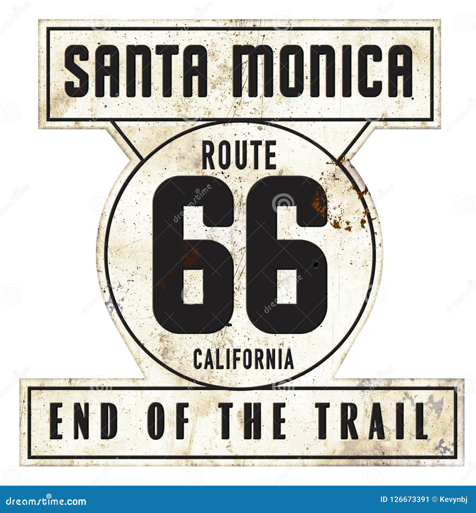 vintage santa monica pier route 66 sign original retro style