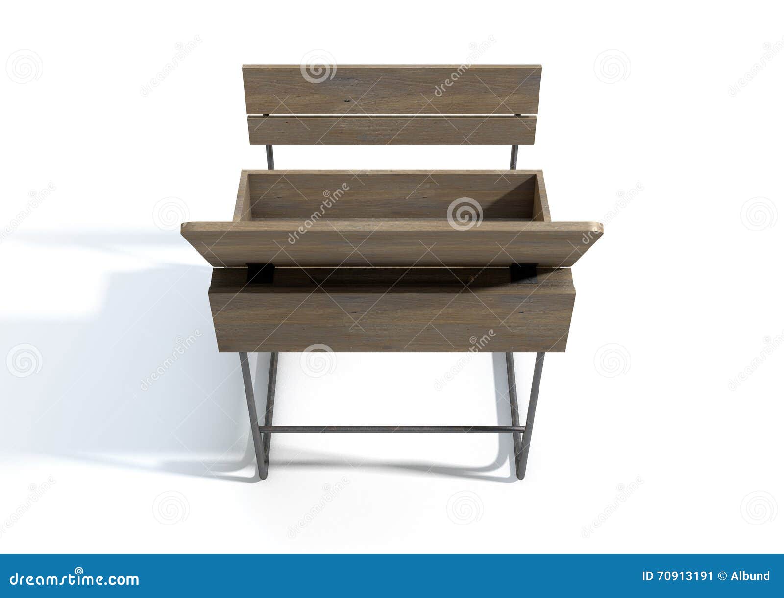 Vintage School Desk Open Empty Stock Image Image Of Vacant