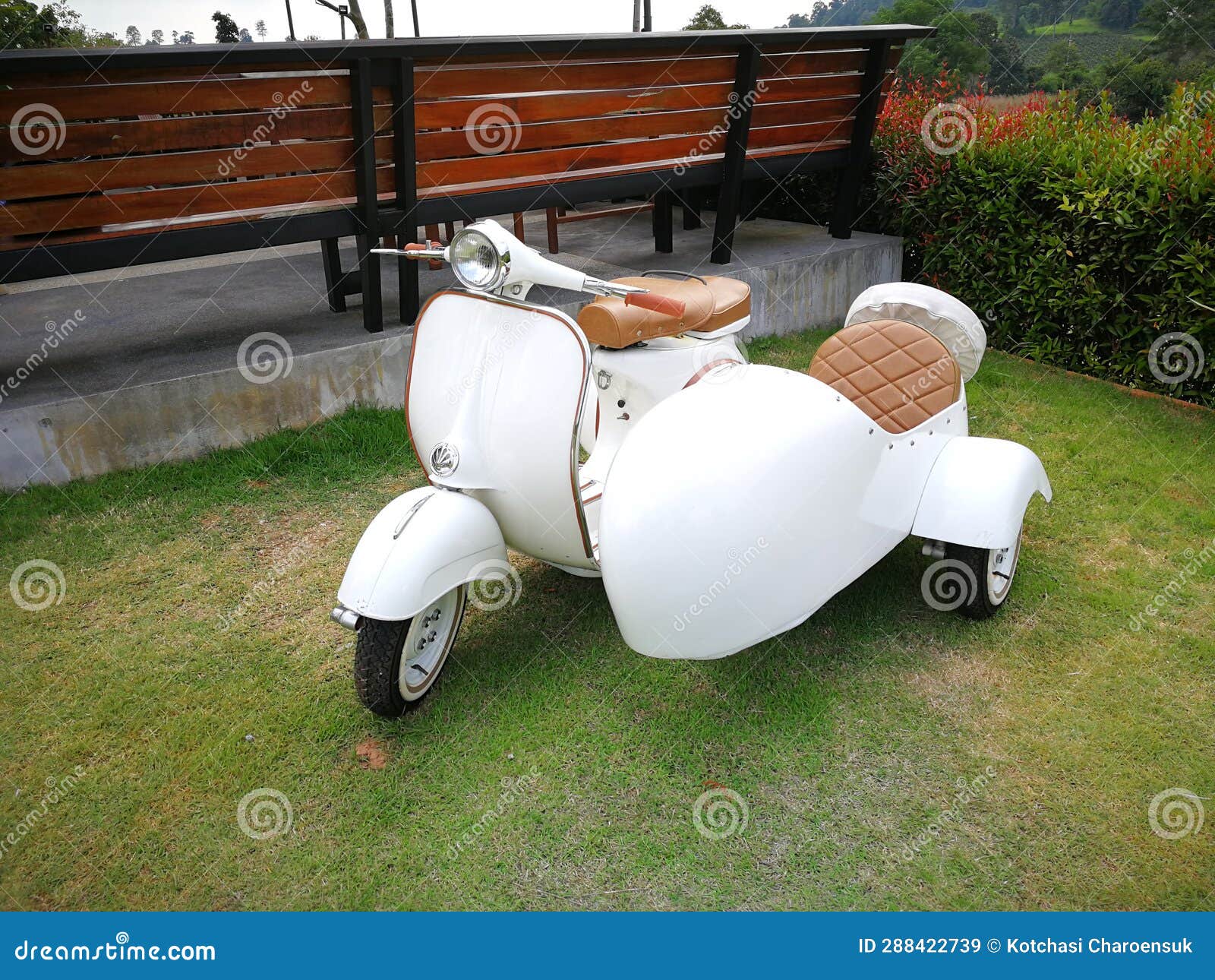 Vintage scooter motorcycle stock image. Image of motorbike 288422739