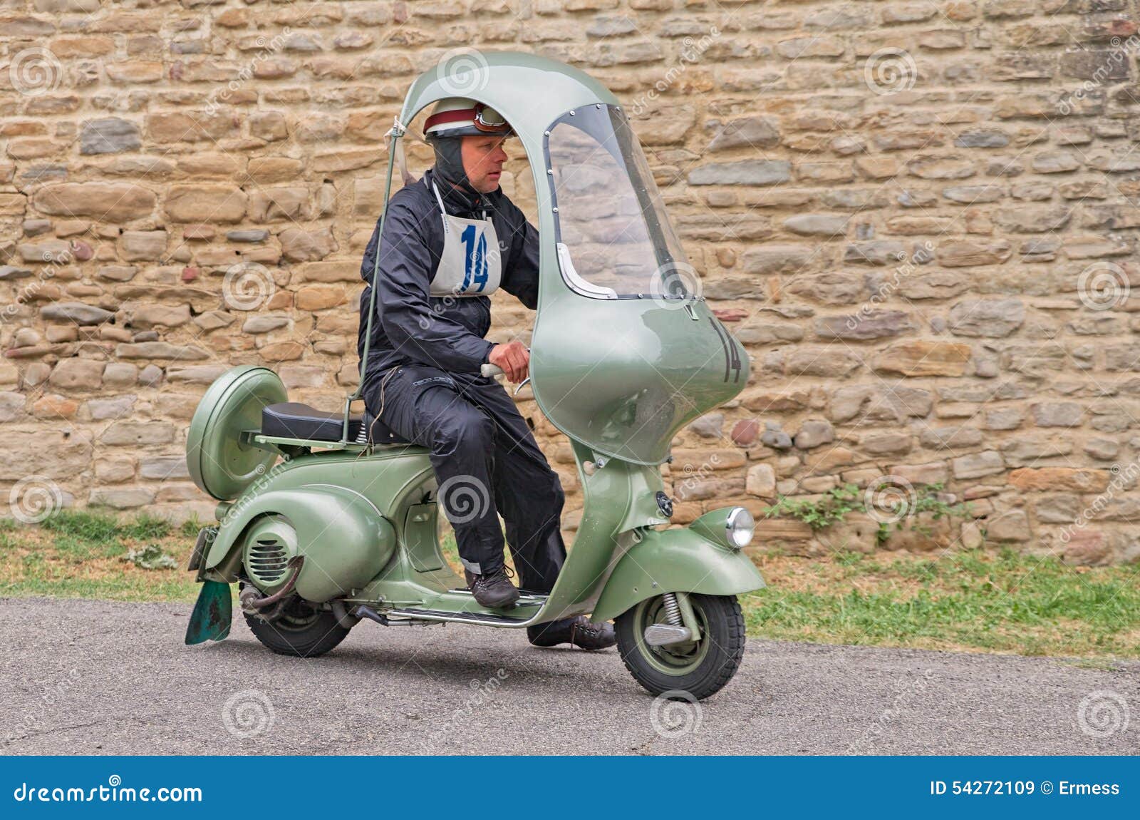 Vintage Scooter Vespa with Hard Top Editorial Stock - Image of moped, fairing: 54272109