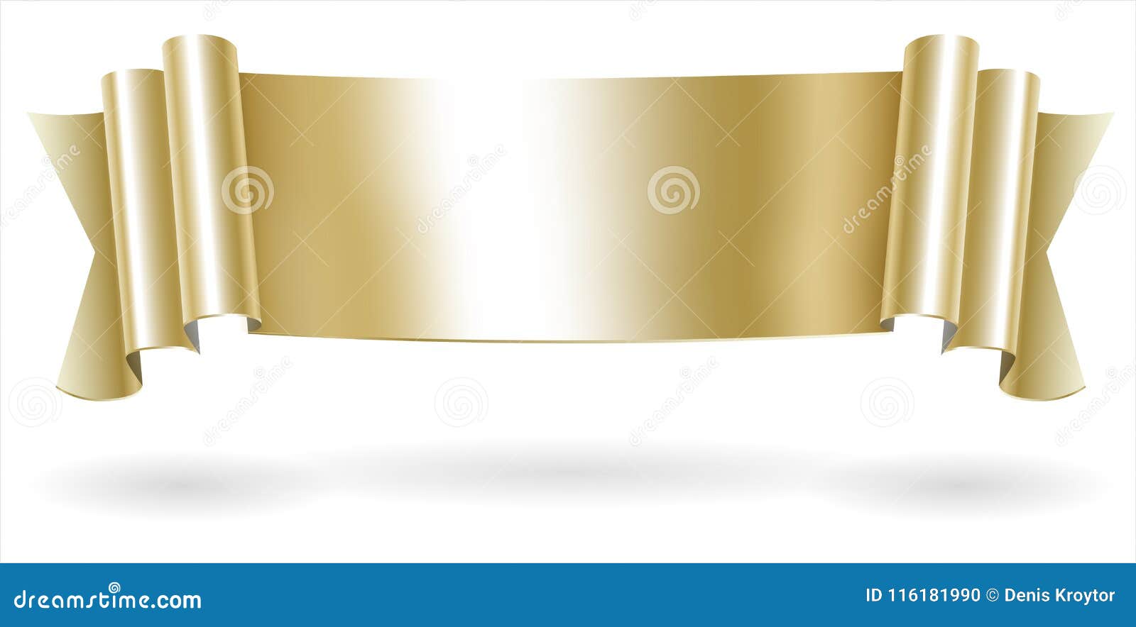 golden decorative scroll banner stock illustration illustration of