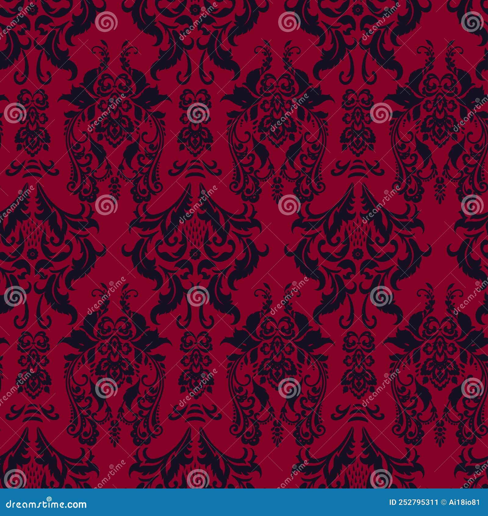 Classic Red Wallpapers Cartoon Vector 26181361