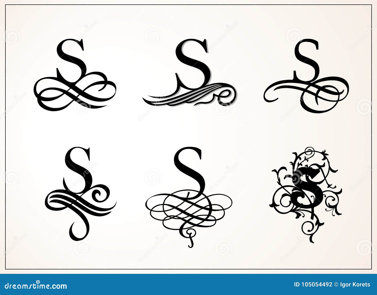 Download Vintage Set . Capital Letter S For Monograms And Logos ...