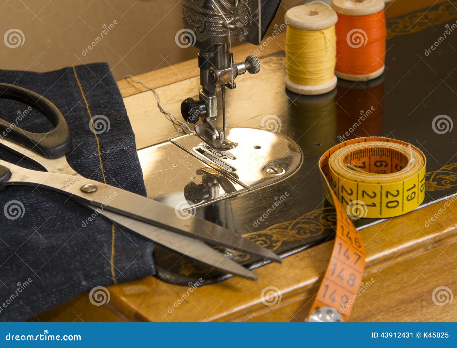 Vintage Sewing kit stock image. Image of machine, actions - 43912431