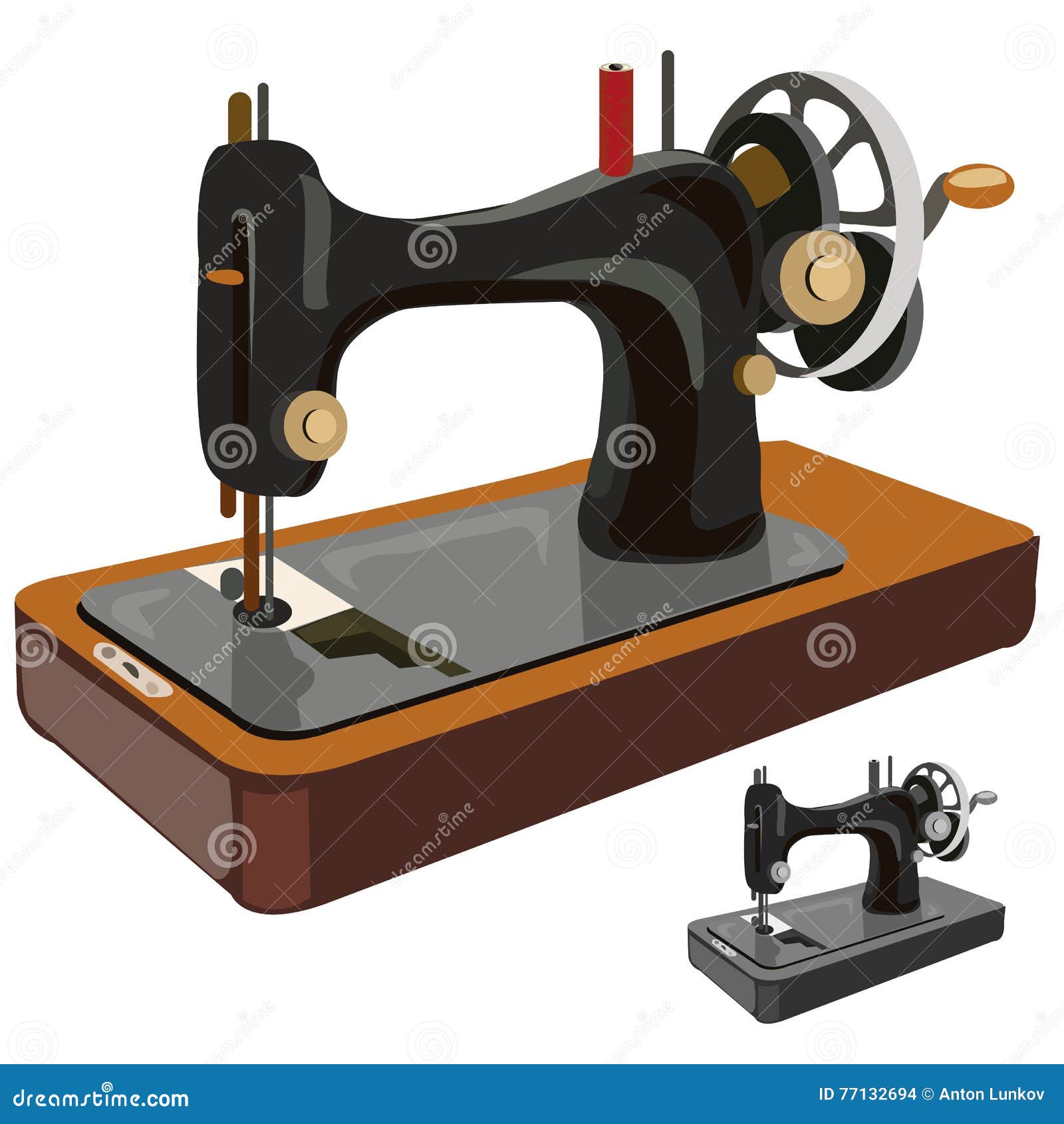 Download Vintage Sewing Machine, Vector Stock Vector - Illustration ...
