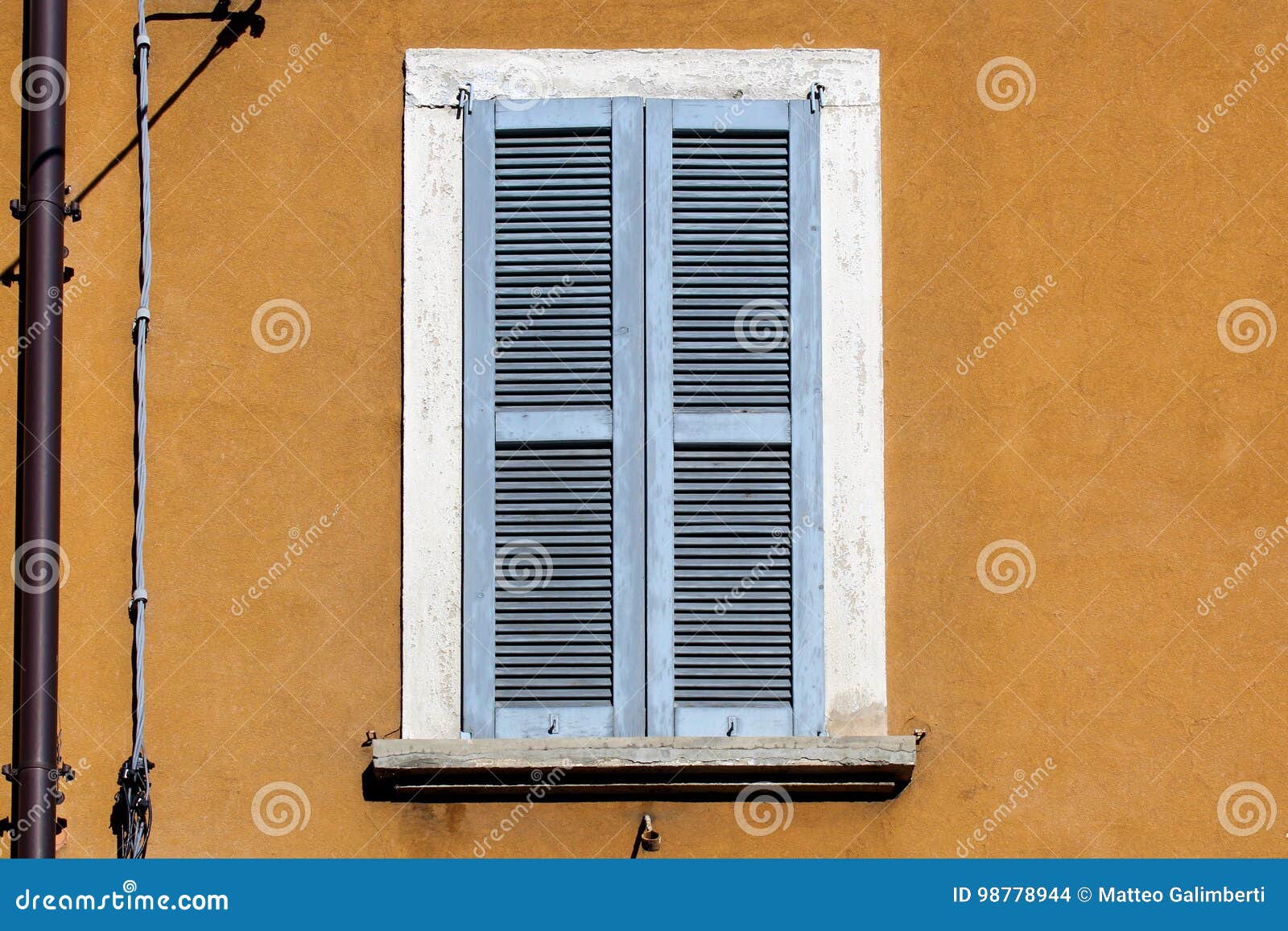 Vintage Shutter Sliding Door Stock Photo 158840370